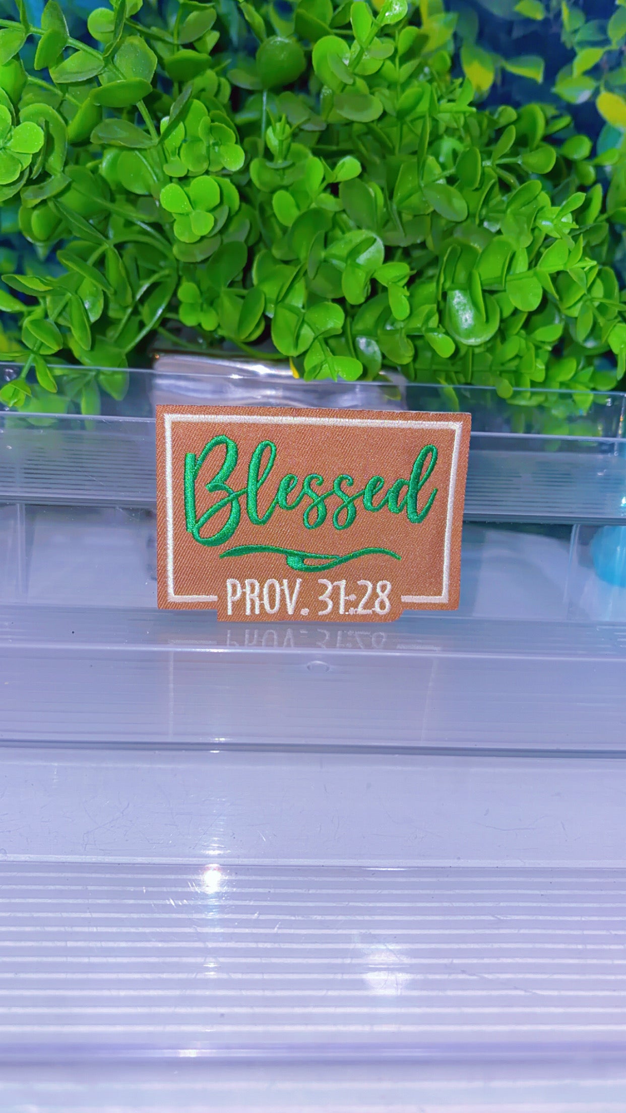Blessed Prov. 31:28 iron on patch