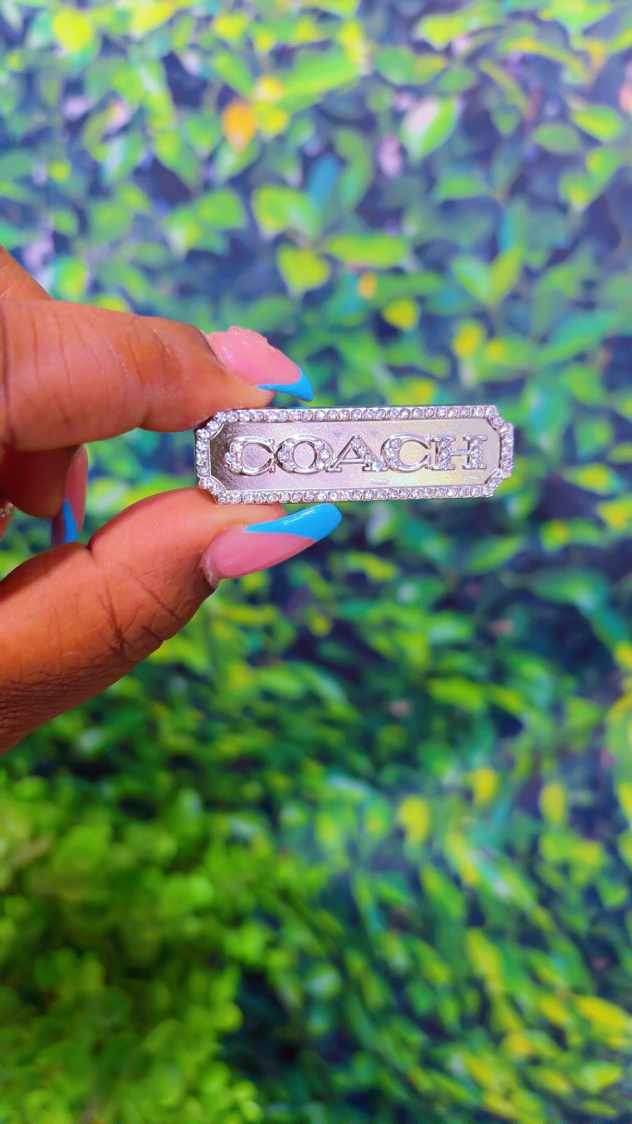 Gold or silver metal bling charm