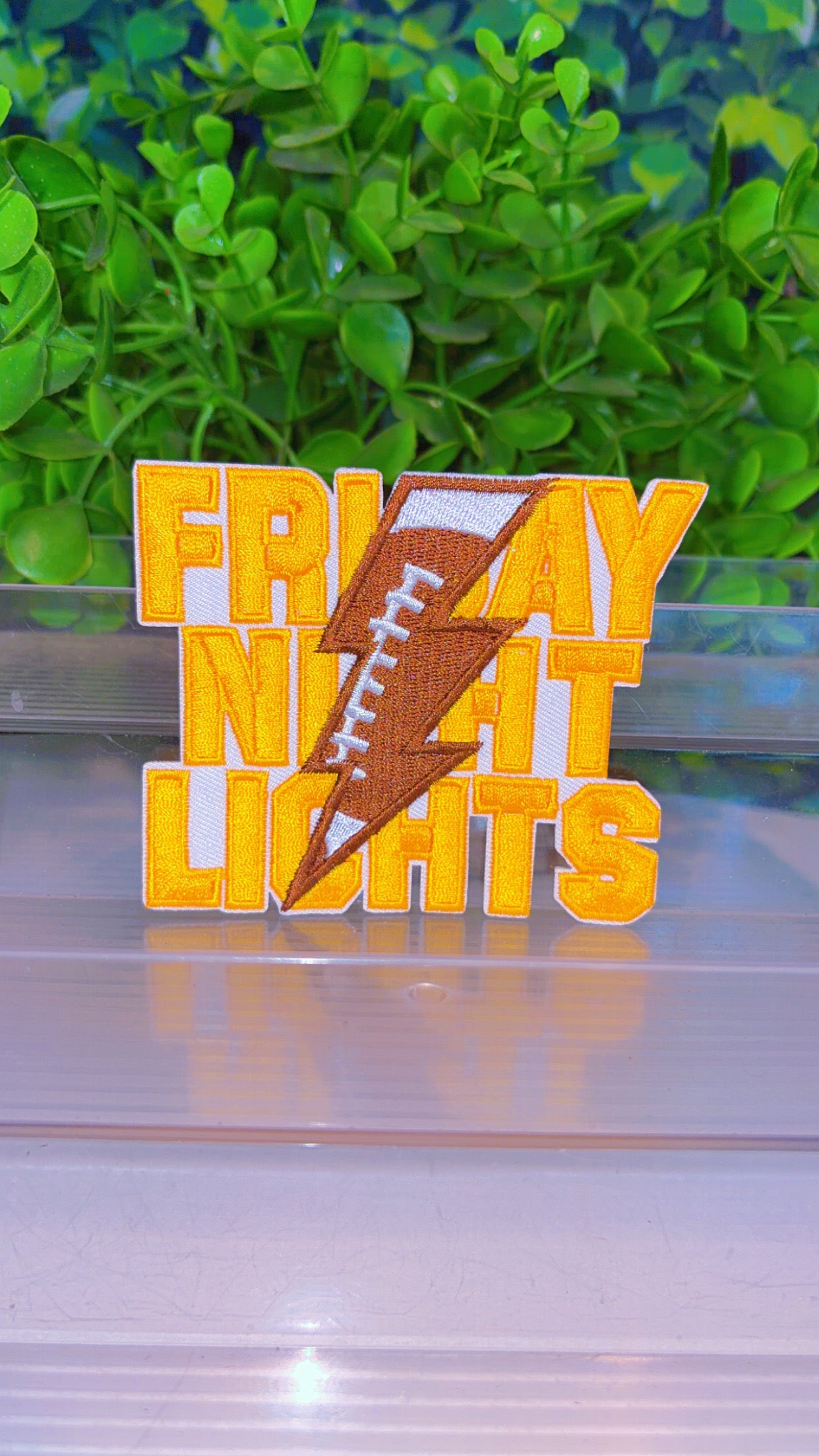 Friday night lights sports iron on patch