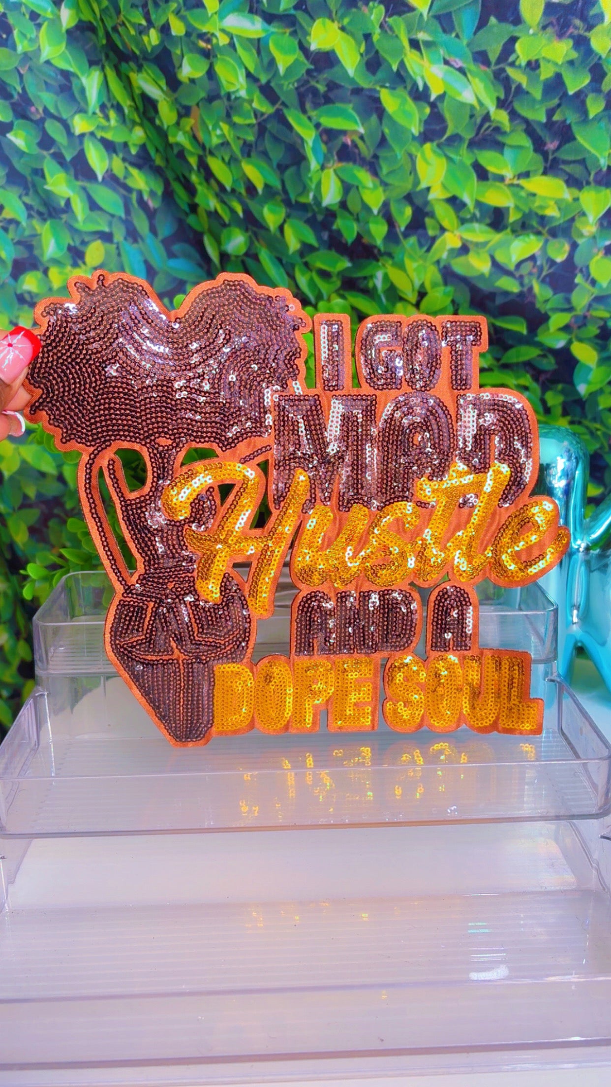 I got a mad hustle and a dope soul big iron on patch