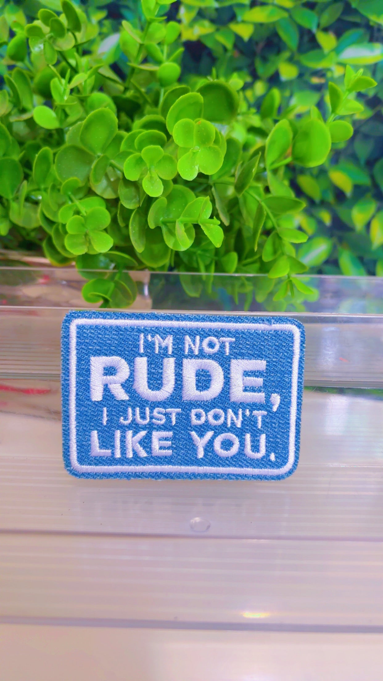 I’m not rude I just don’t like you iron on patch