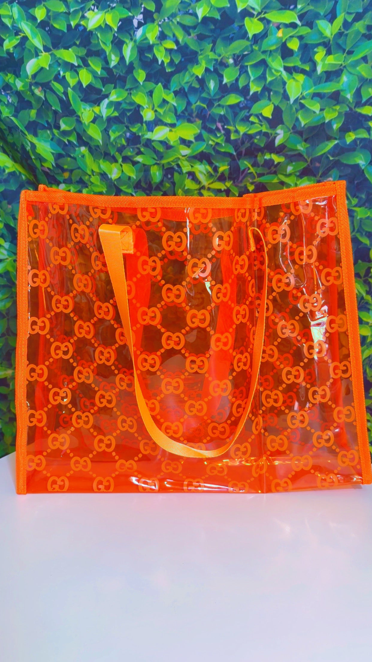 Designer Inspired Clear Tote Bag