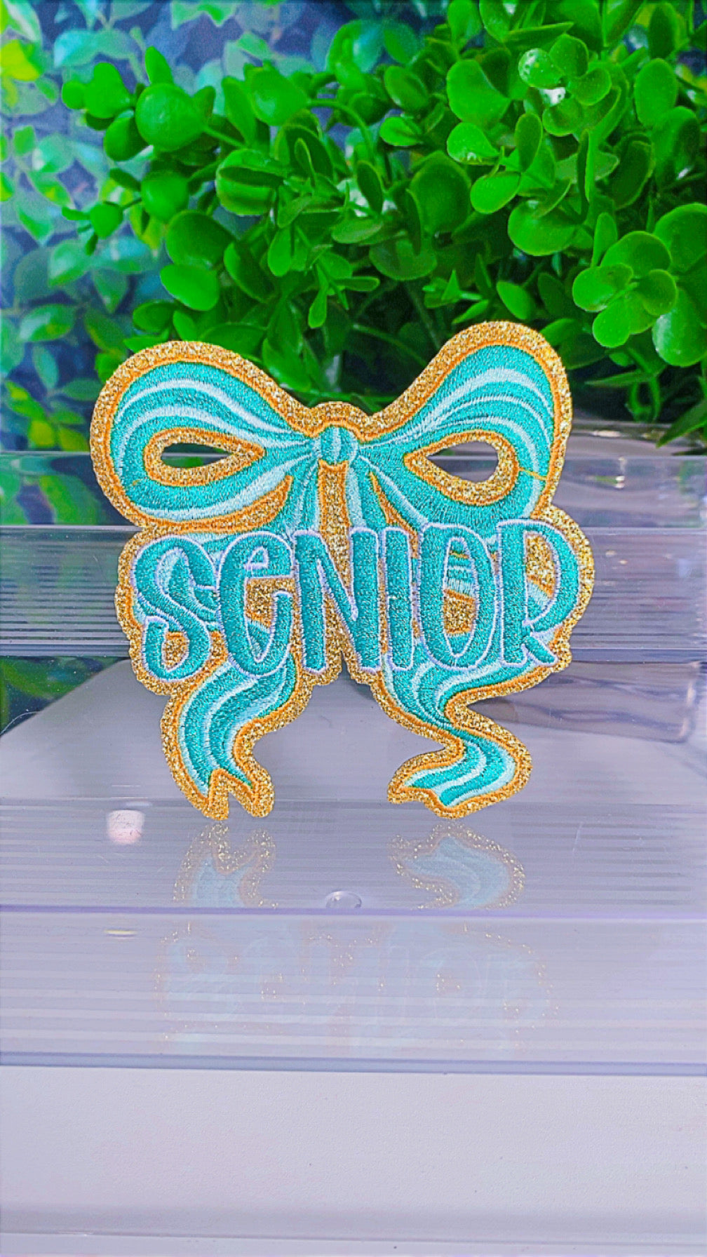 Glitter Senior iron on patch