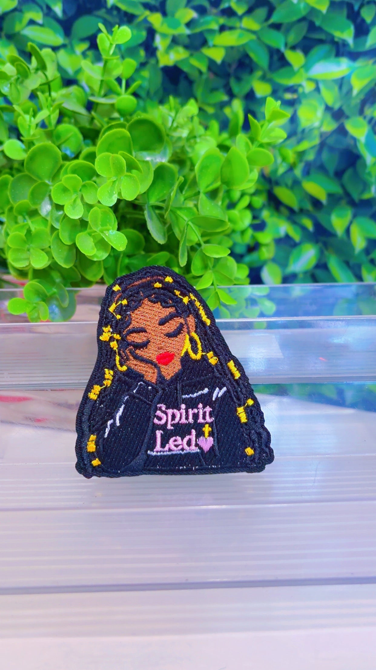 Spirit led iron on patch