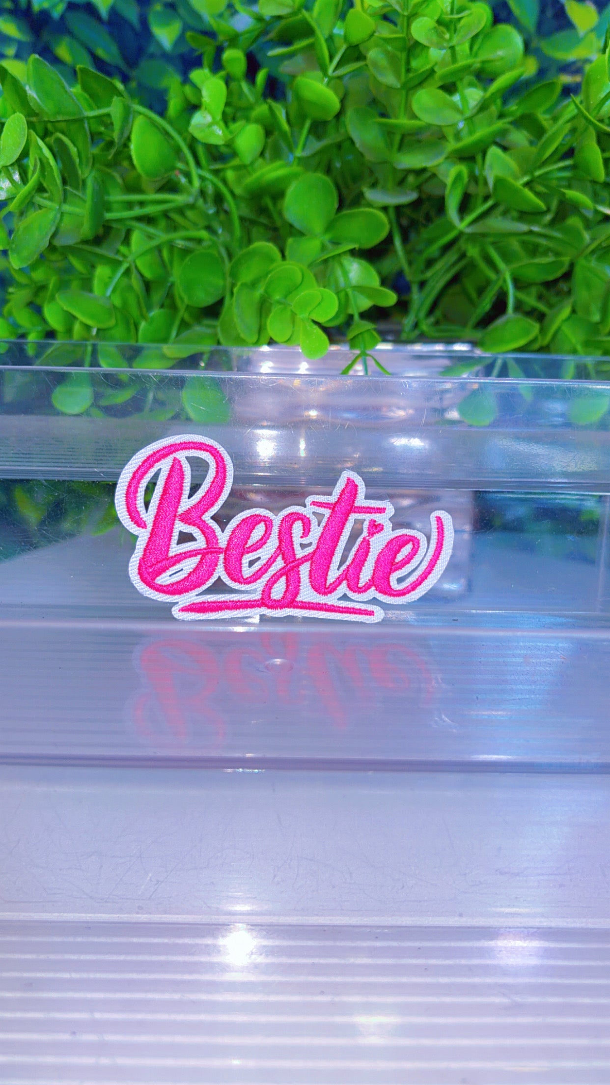 Bestie iron on patch