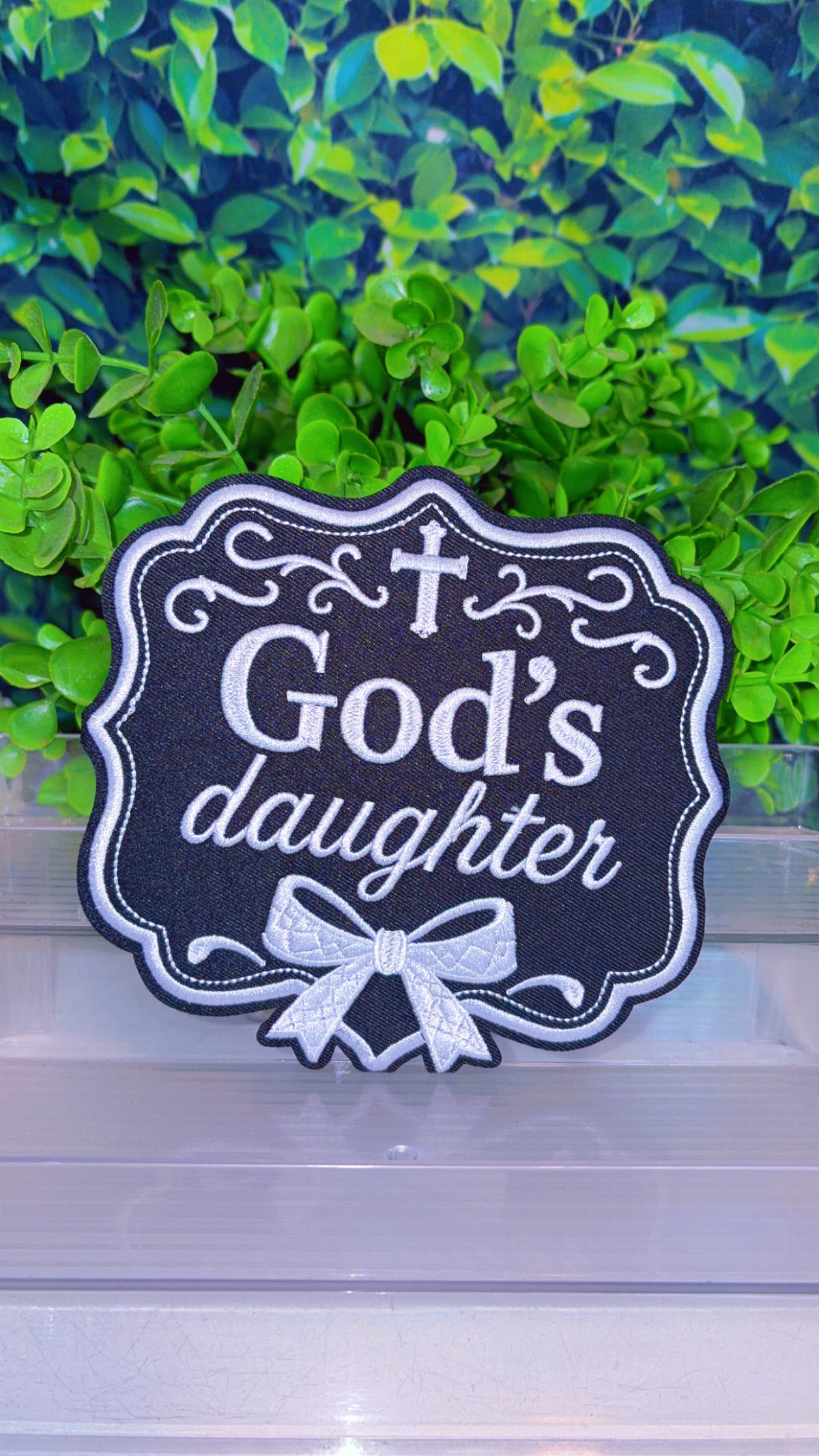 Christian Medium iron on patch