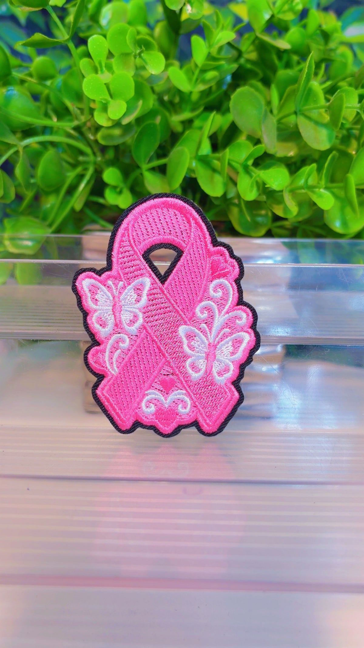 Breast cancer iron on patch
