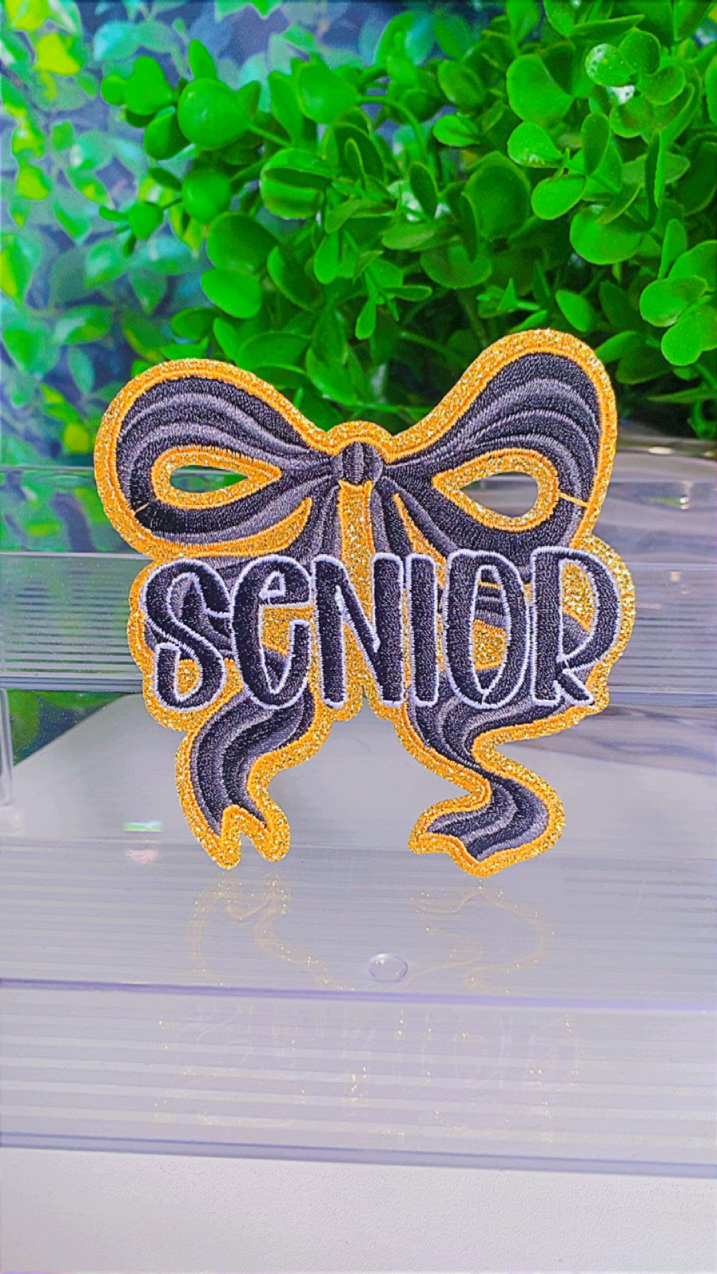 Glitter Senior iron on patch