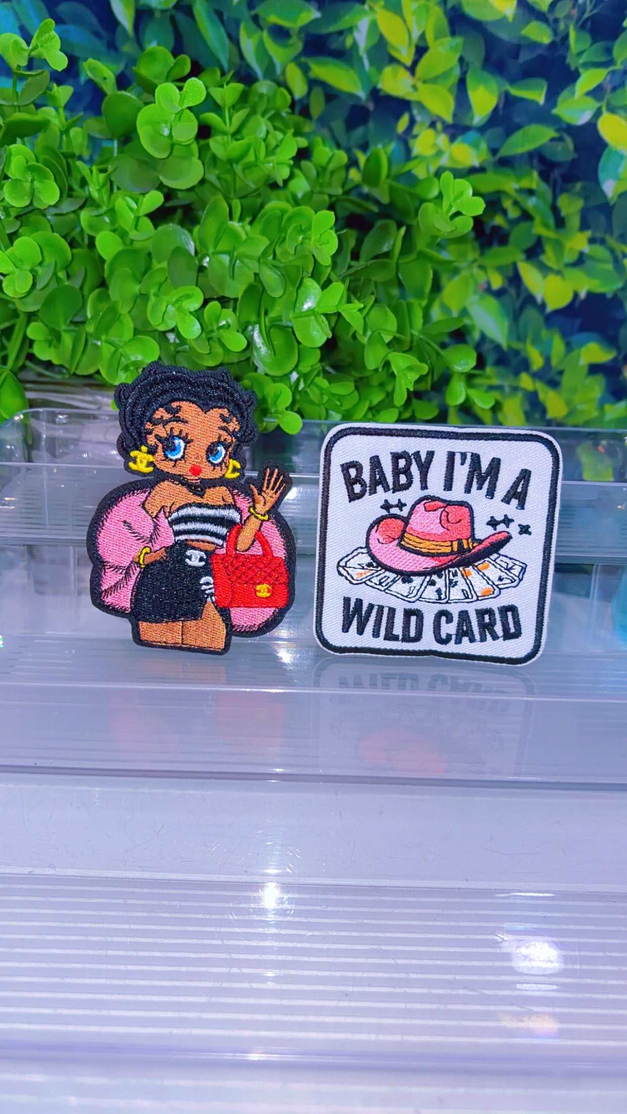 Baby I’m a wild card iron on patch set