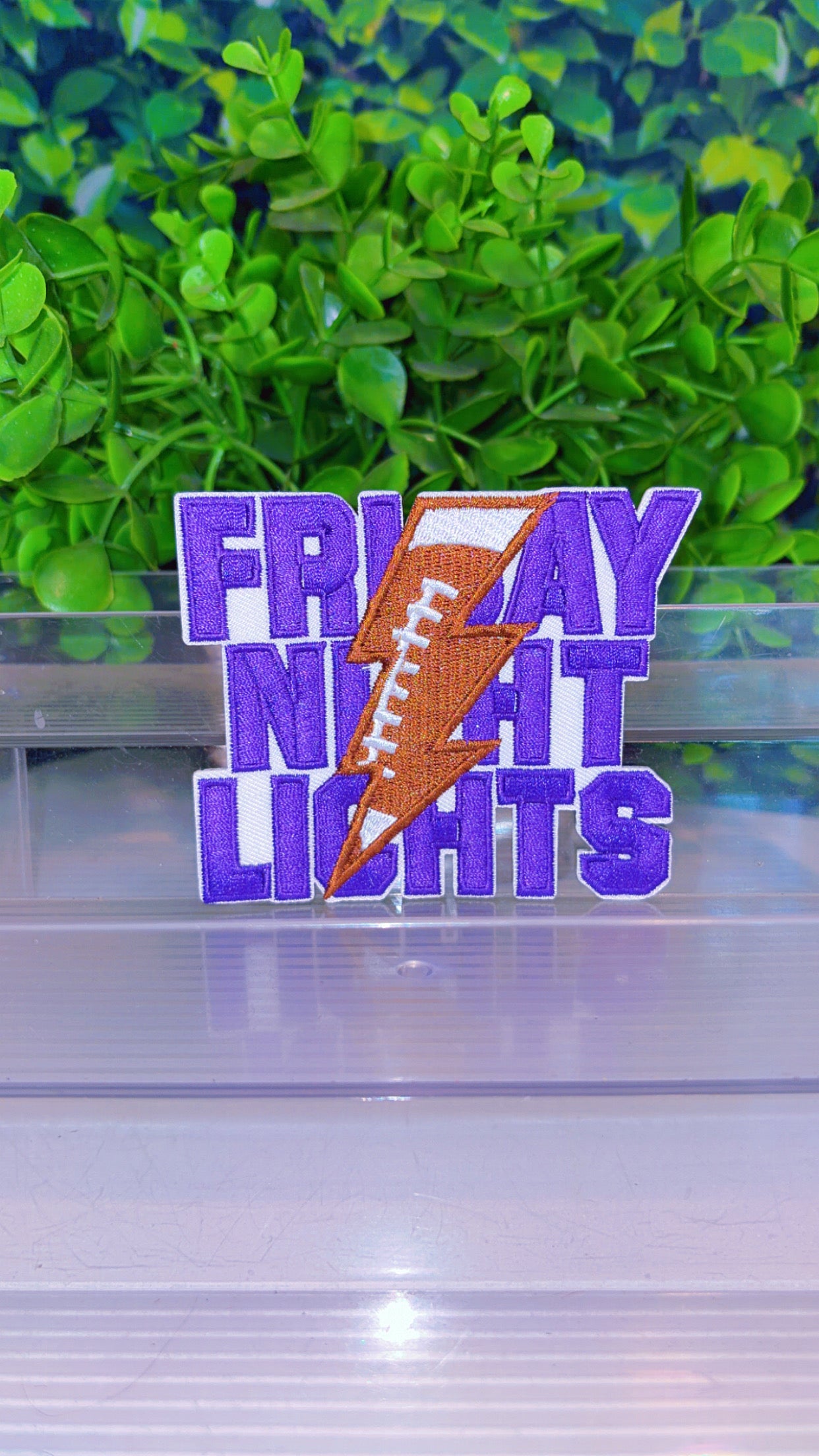 Friday night lights sports iron on patch