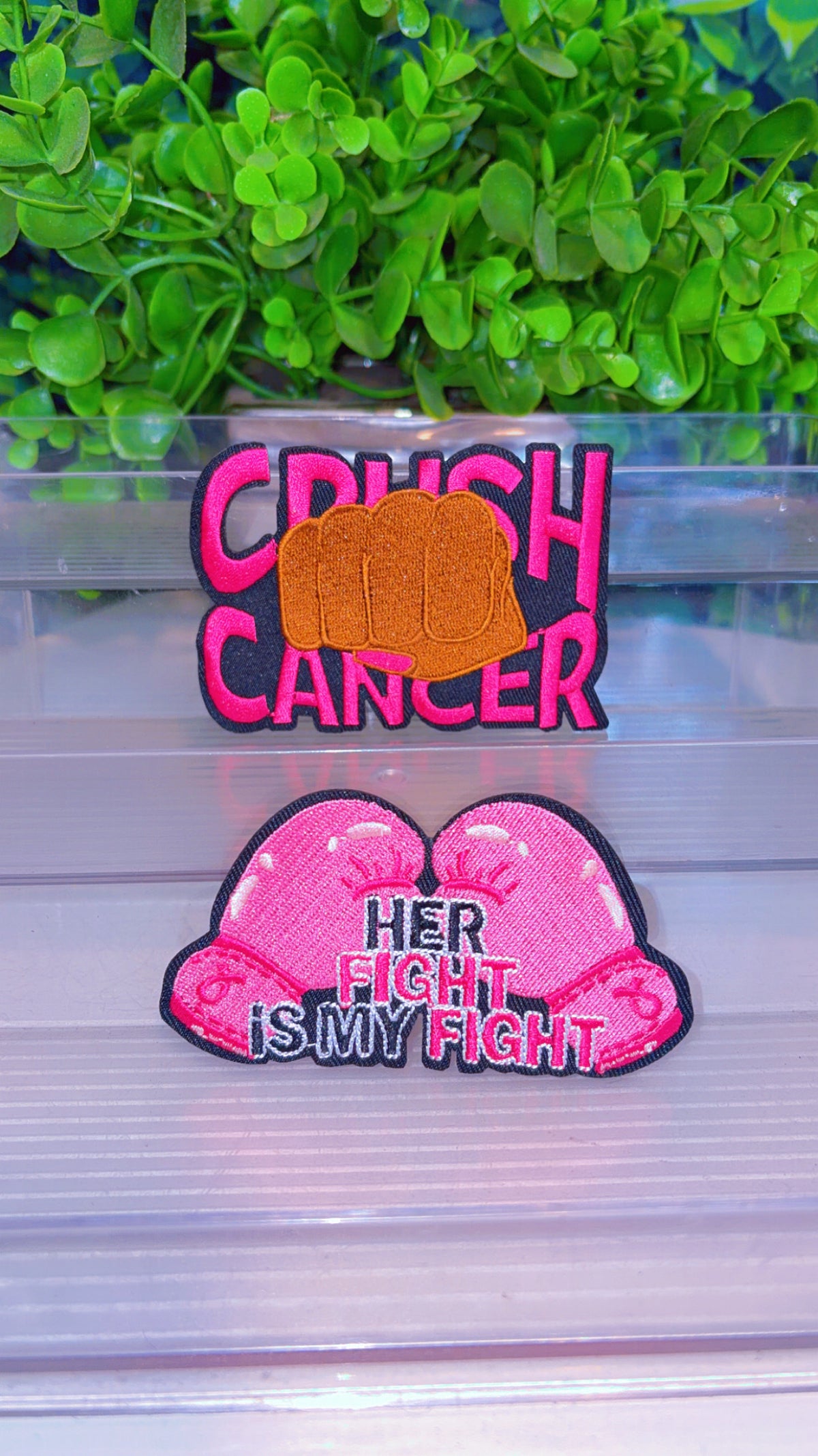 Breast cancer awareness iron on patch