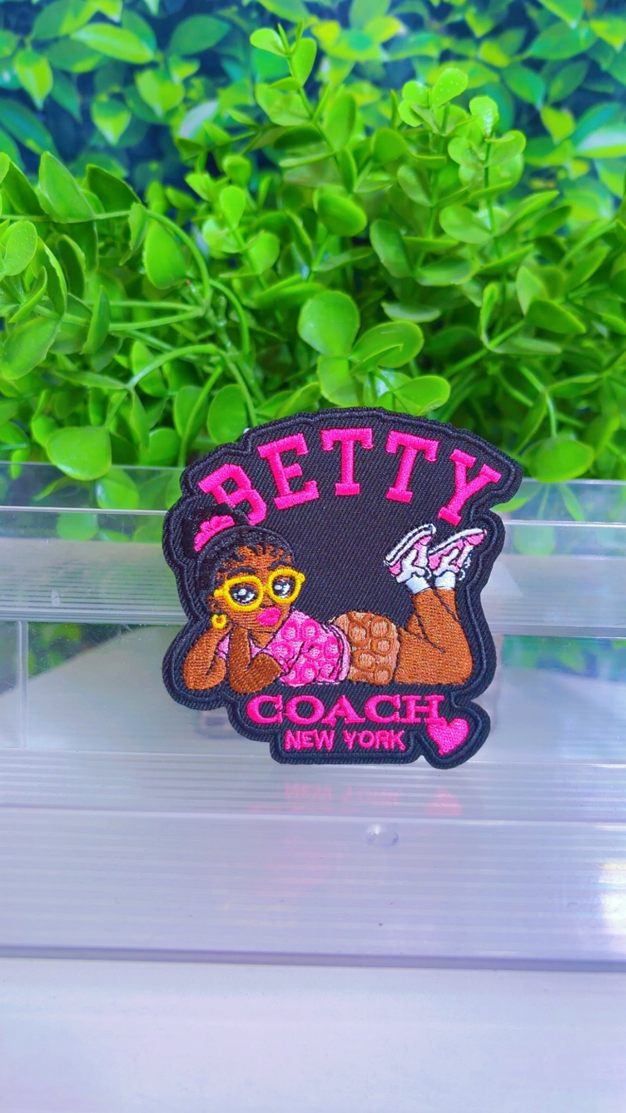Betty iron on patch