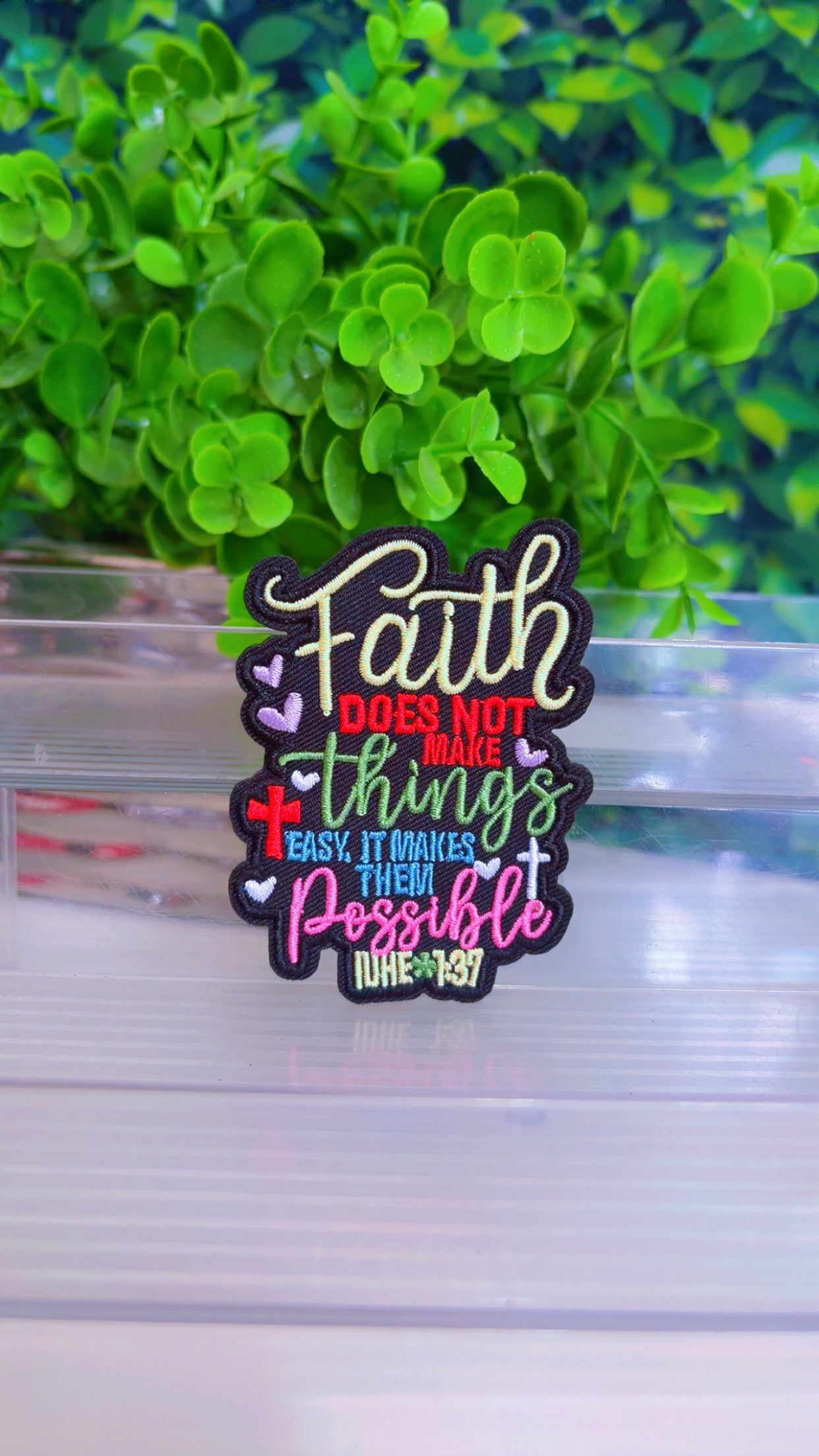 Faith iron on patch