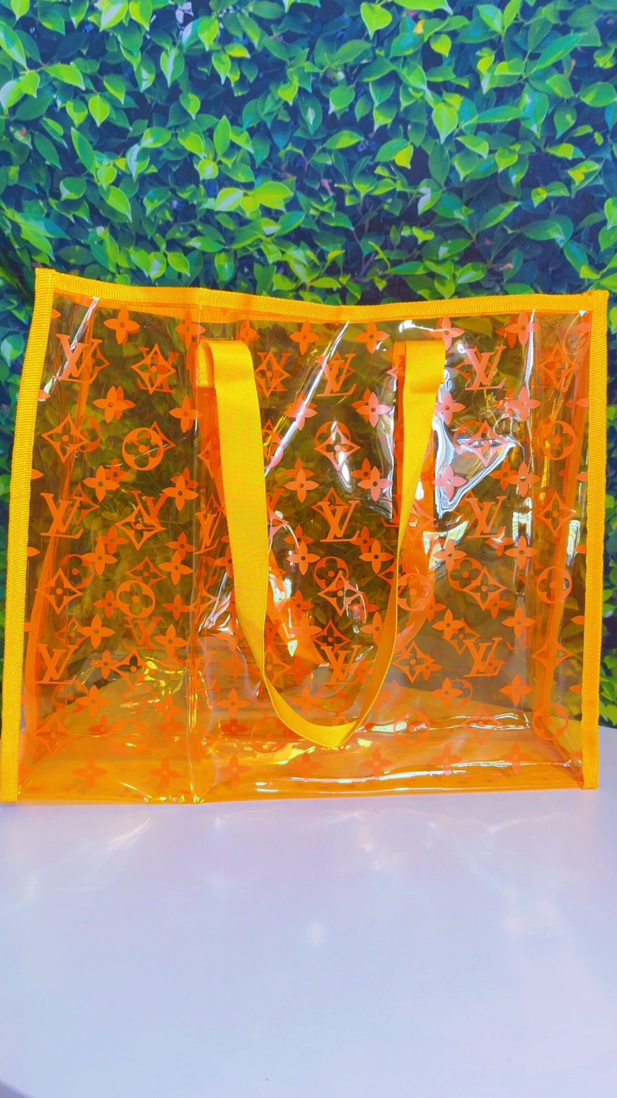 Designer Inspired Clear Tote Bag