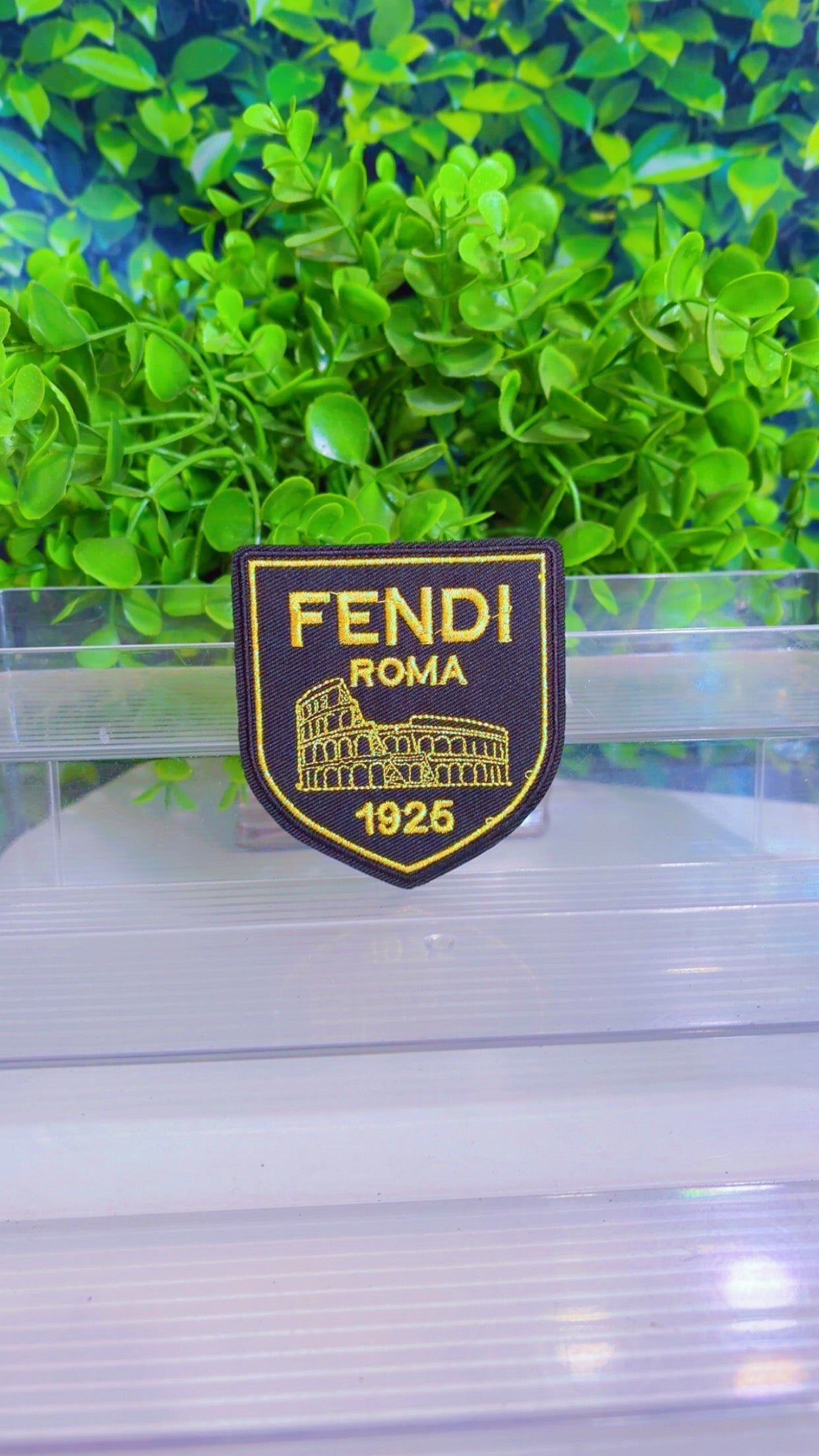 Shield iron on patch