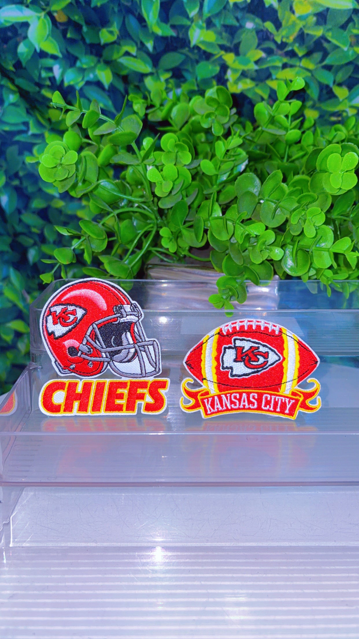 Sports iron on patch set