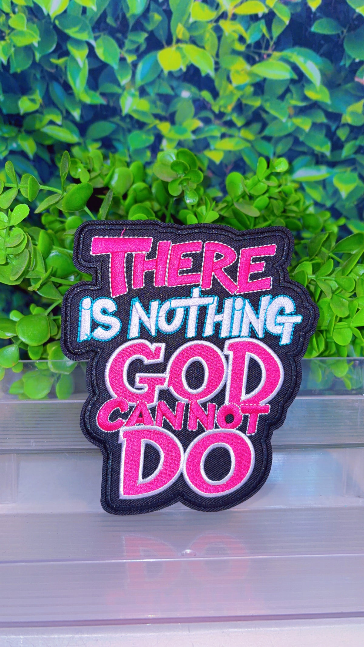 Christian iron on medium patch