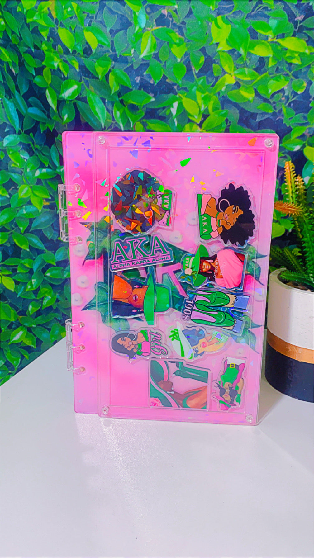 Sorority shaker journal (includes pen)