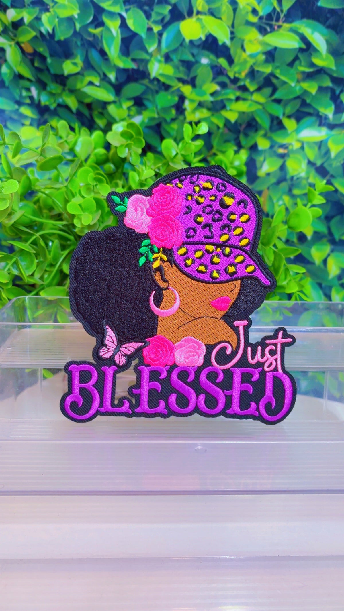 Just blessed iron on patch big,medium size option