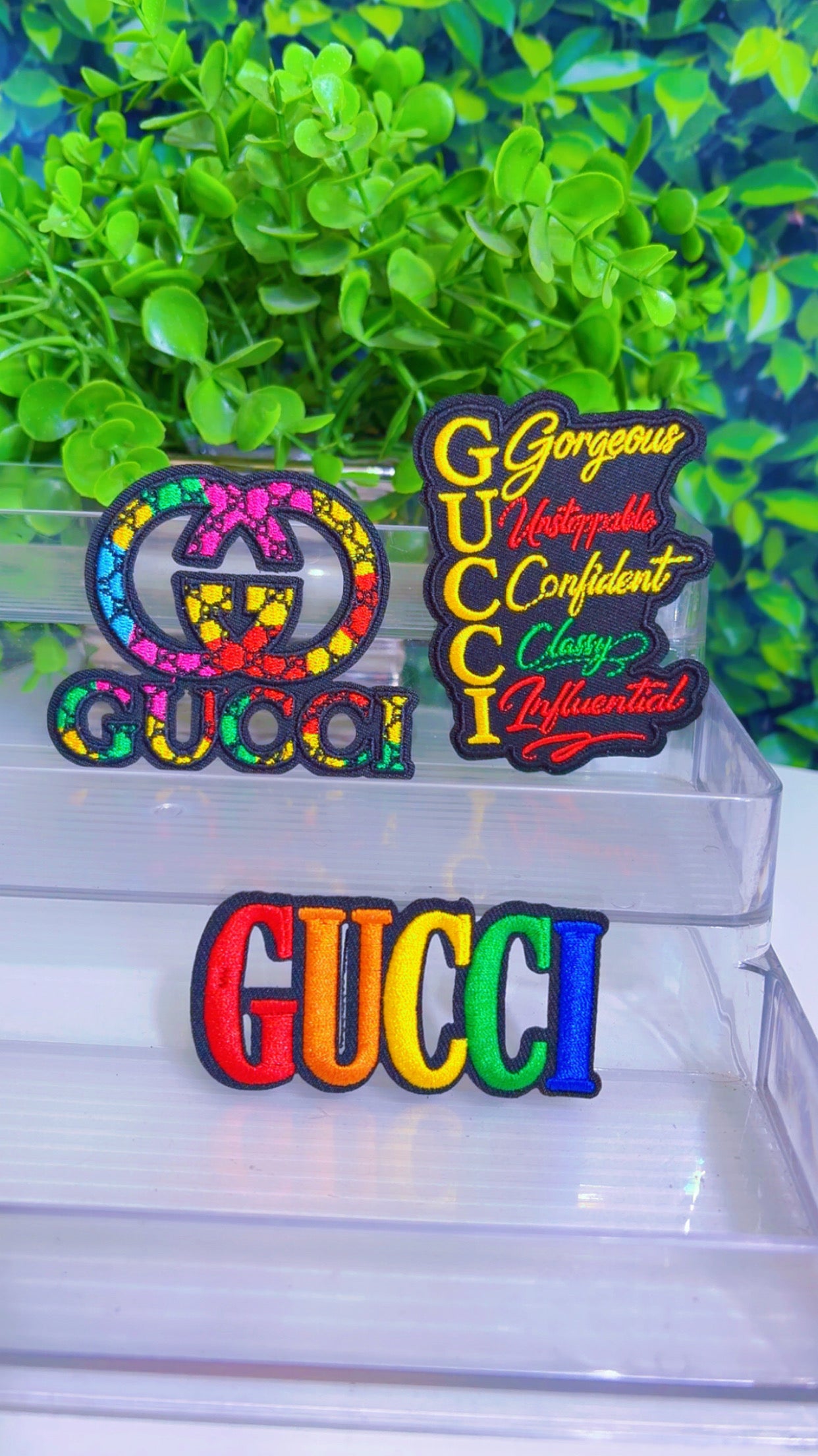 Colorful iron on patch set