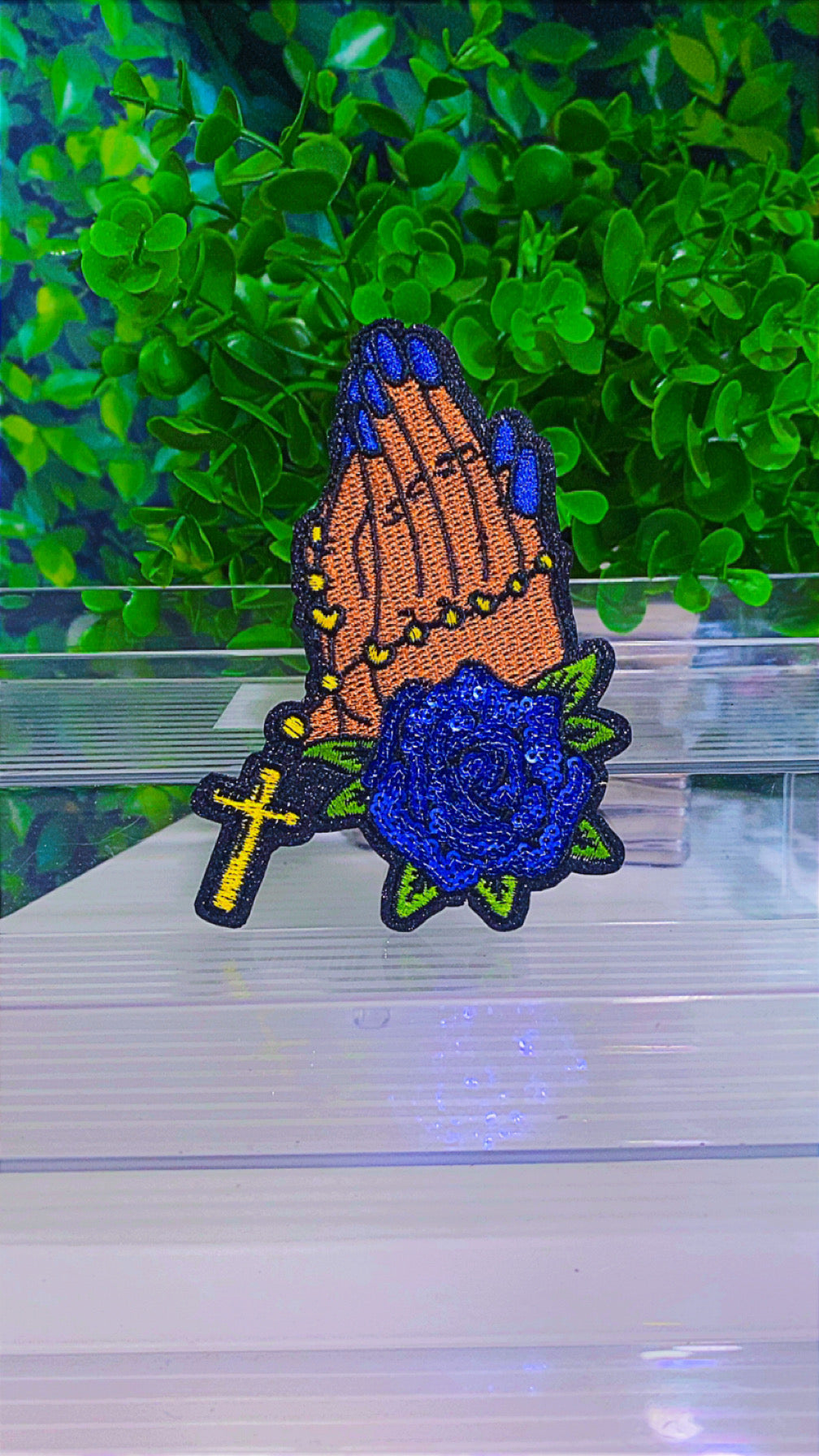 Praying hands ( 3 color options) iron on patch