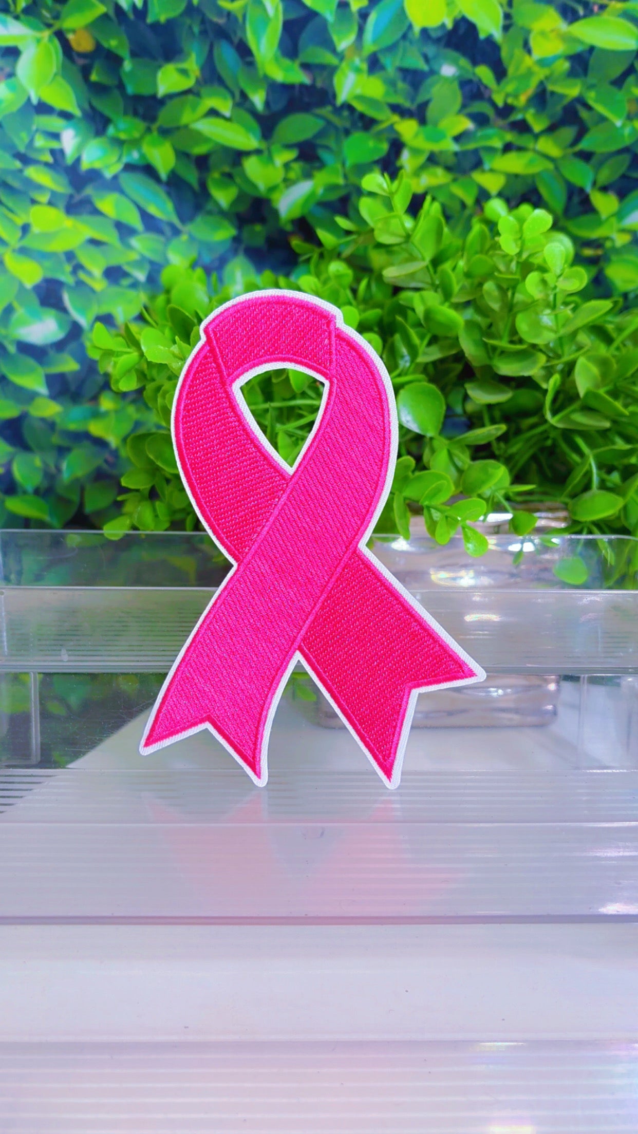 Breast cancer medium size iron on patch