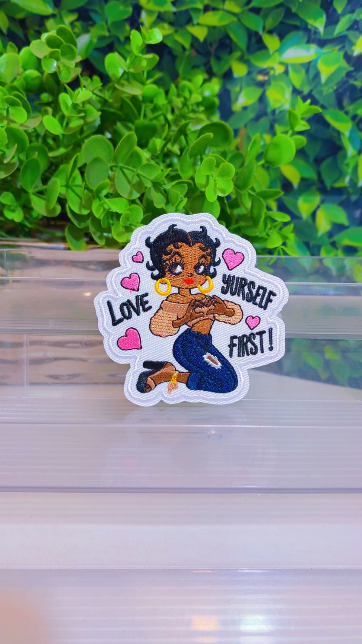 Love yourself first iron on patch