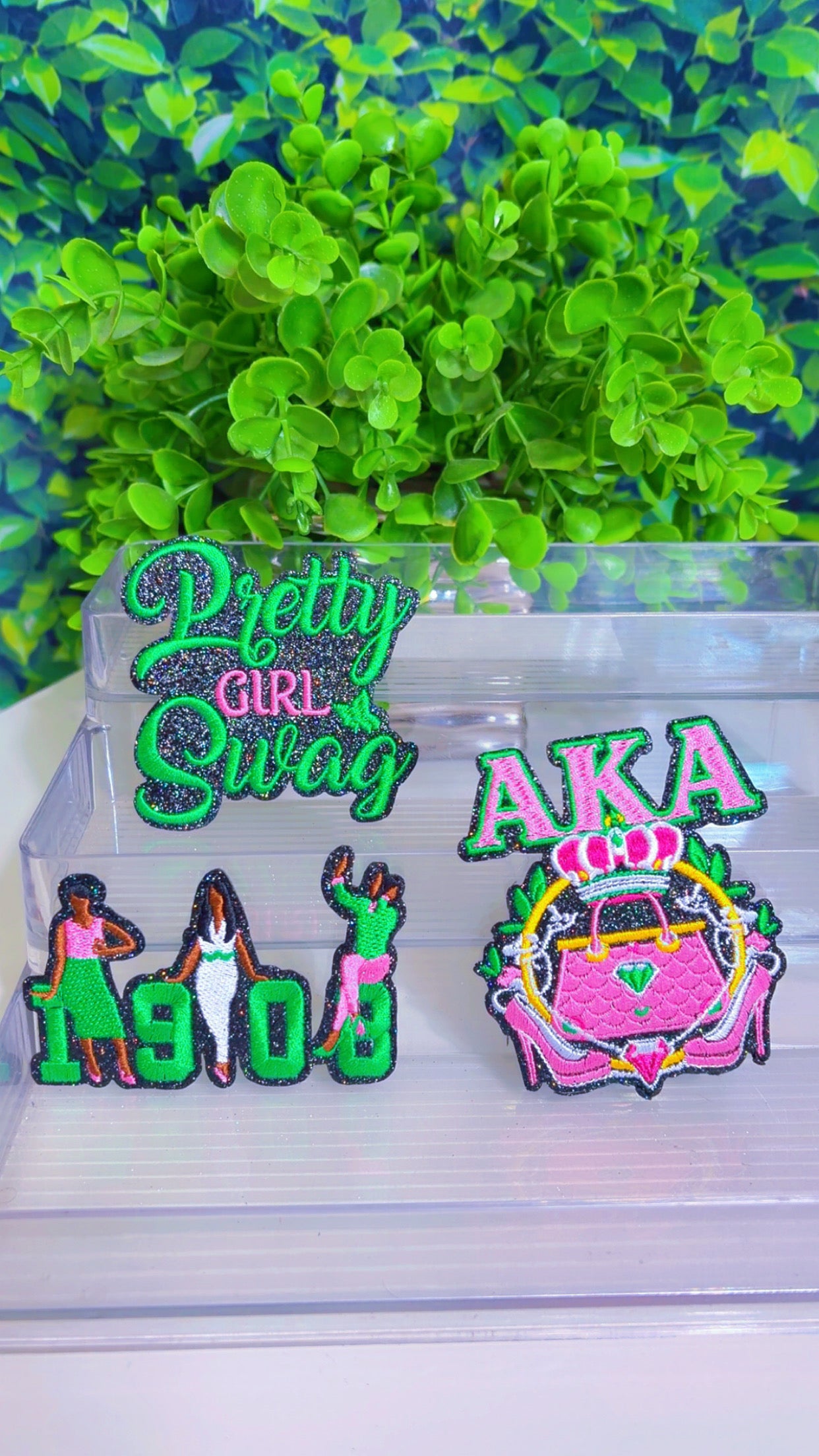 Sorority iron on patch set