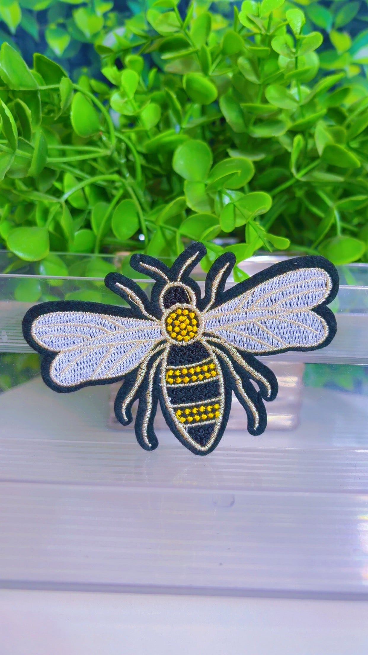 Bumblebee iron on patch