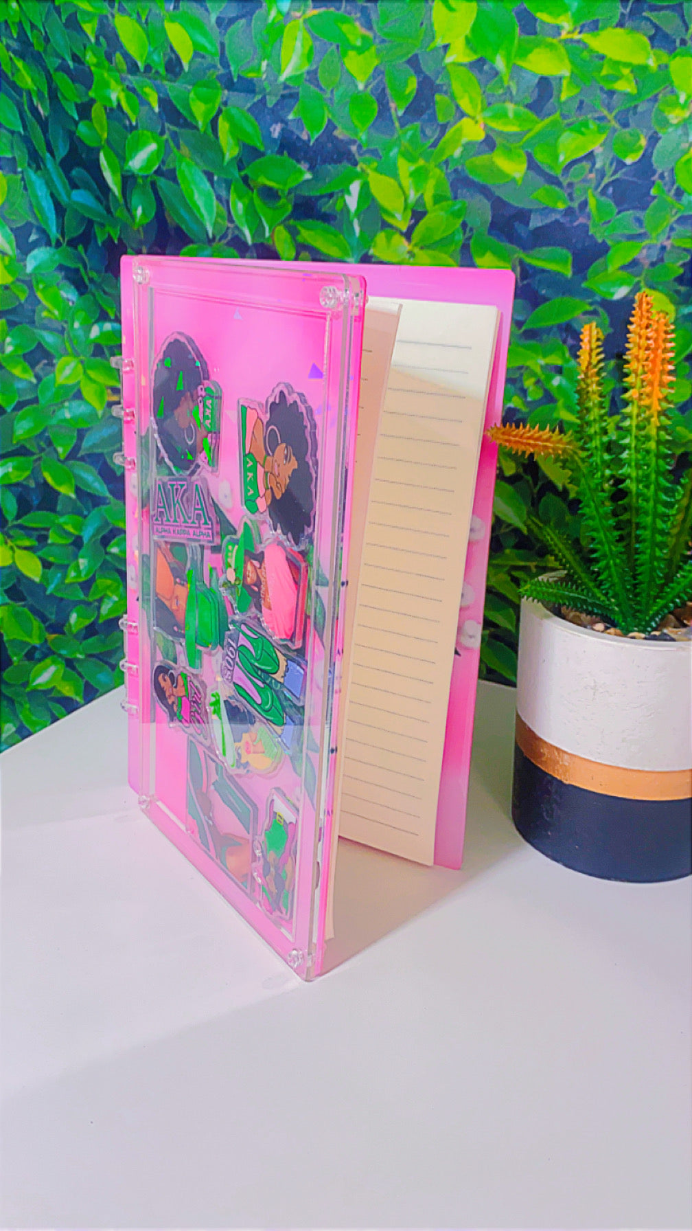 Sorority shaker journal (includes pen)