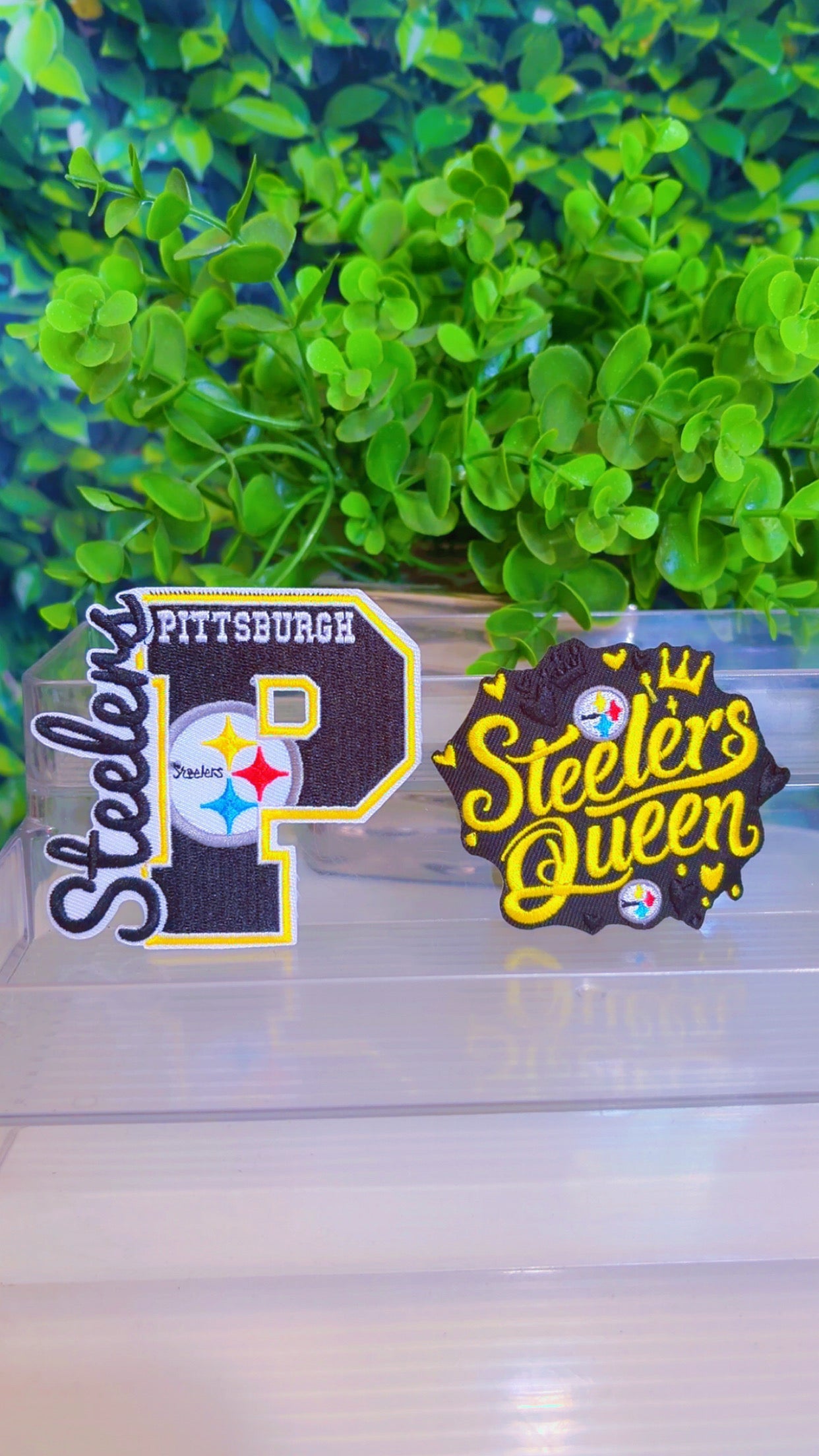 Sports iron on patch set