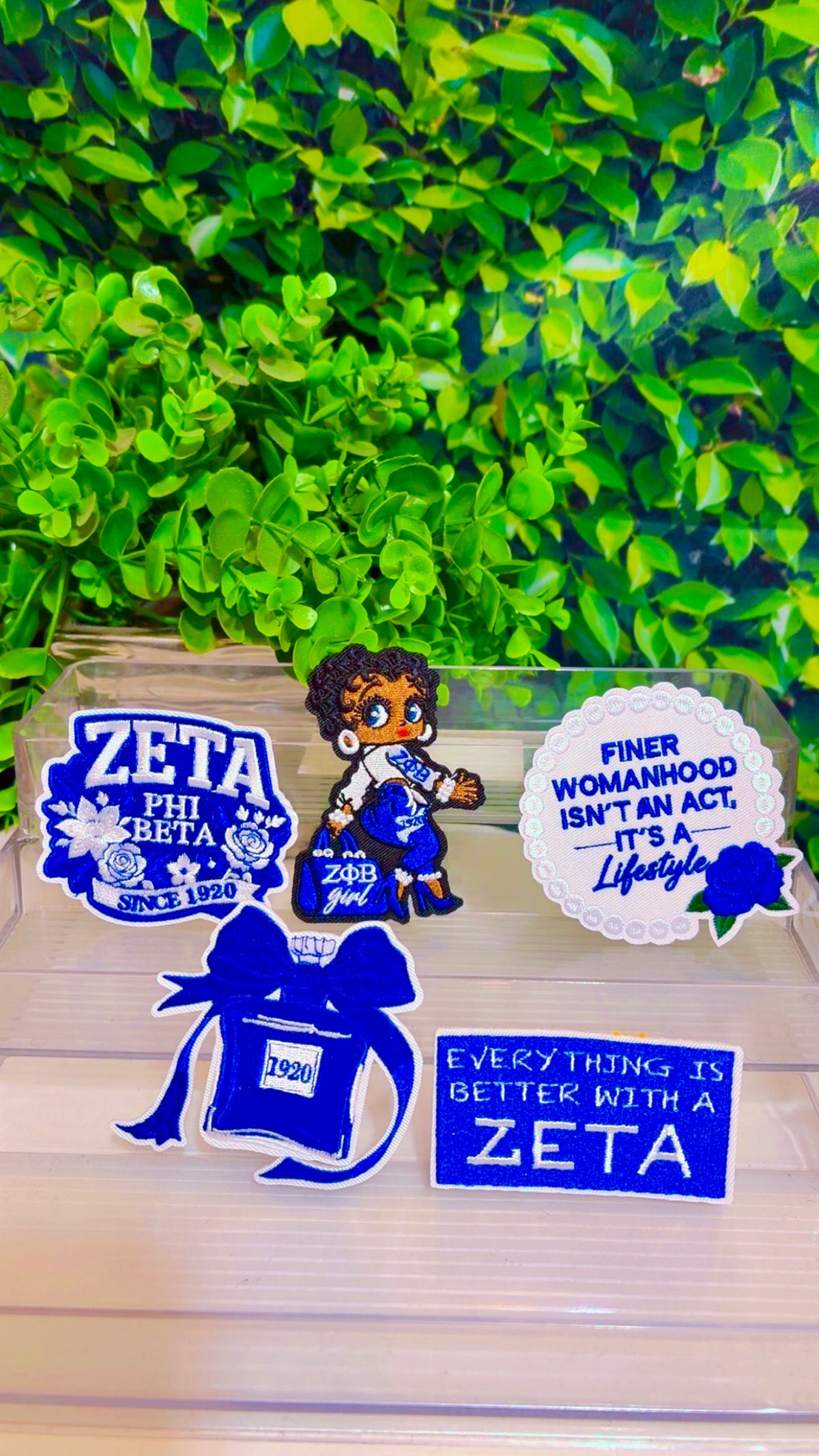 Sorority iron on patch set