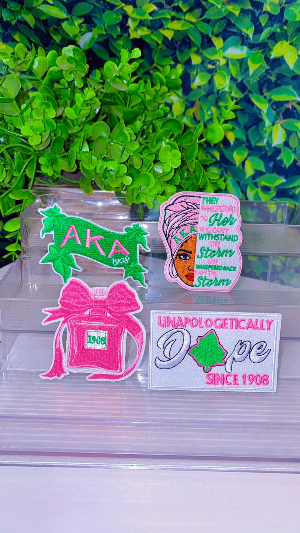 Sorority iron on patch set