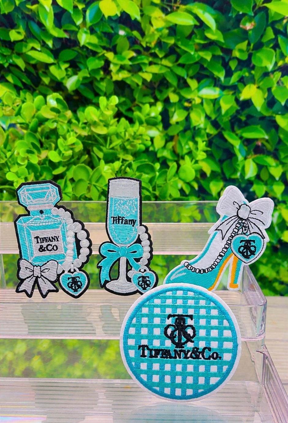 Tiff iron on patch set