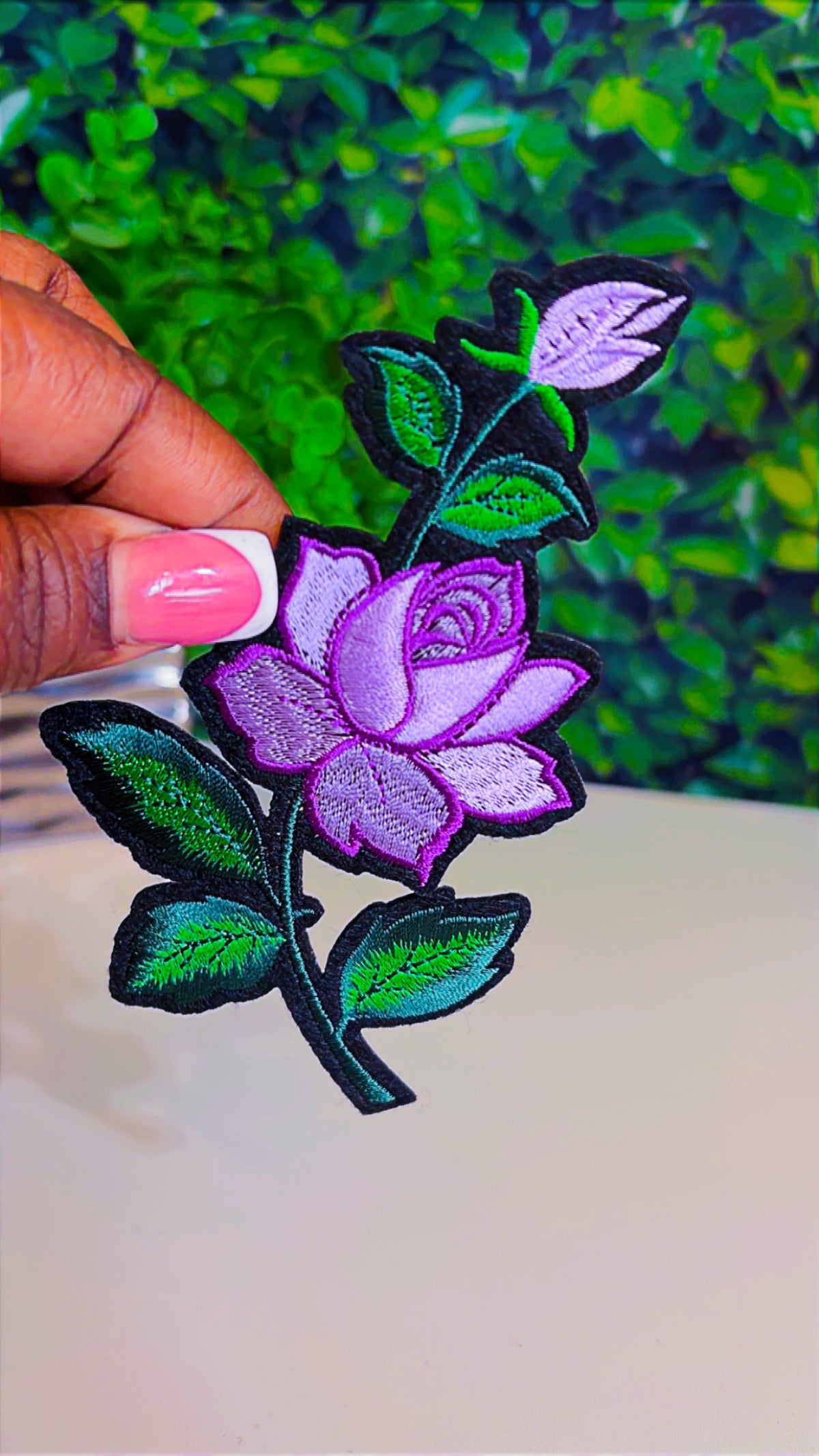 Flower on on patch (6 color options)