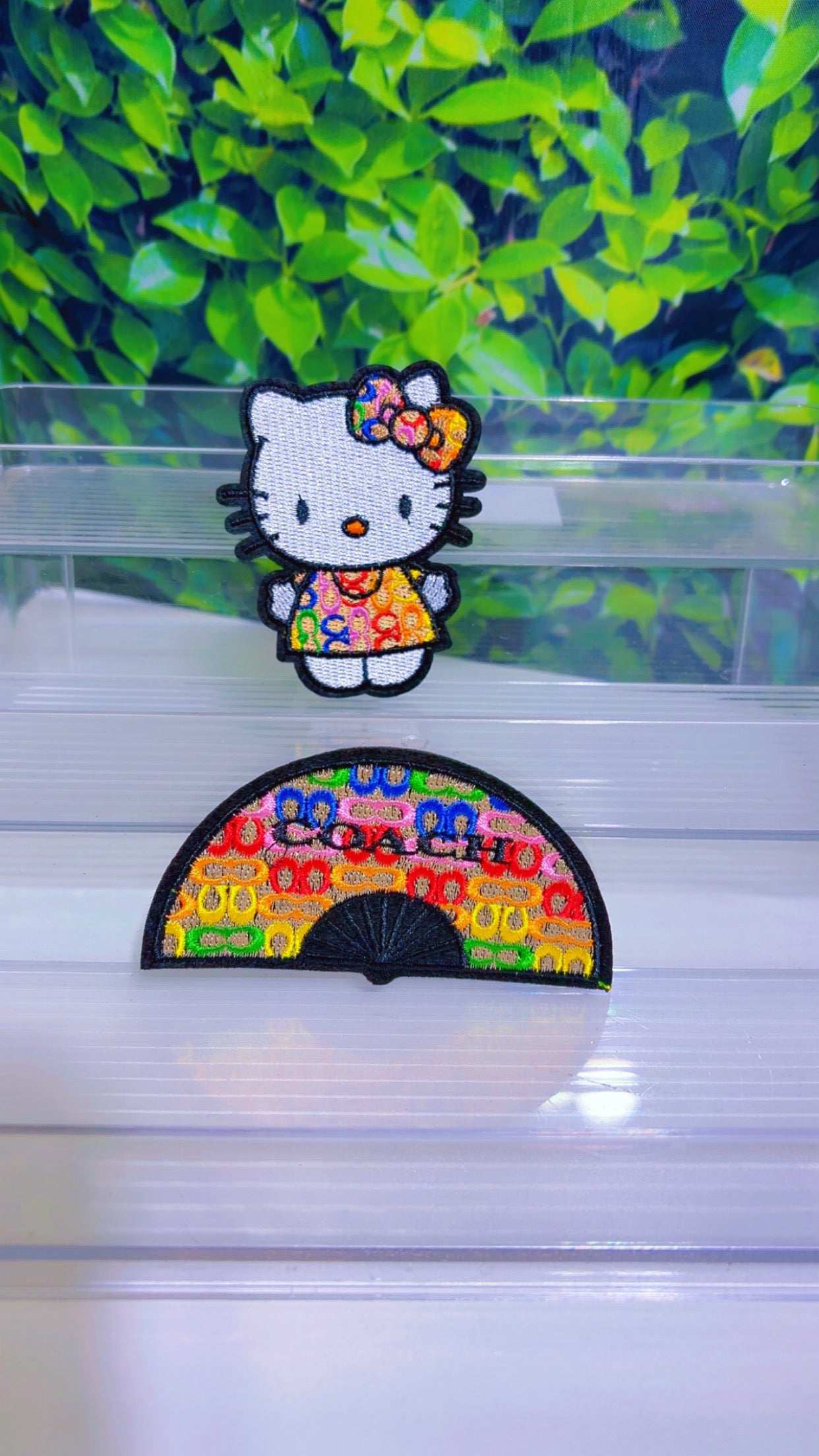 Coach kitty iron on patch set