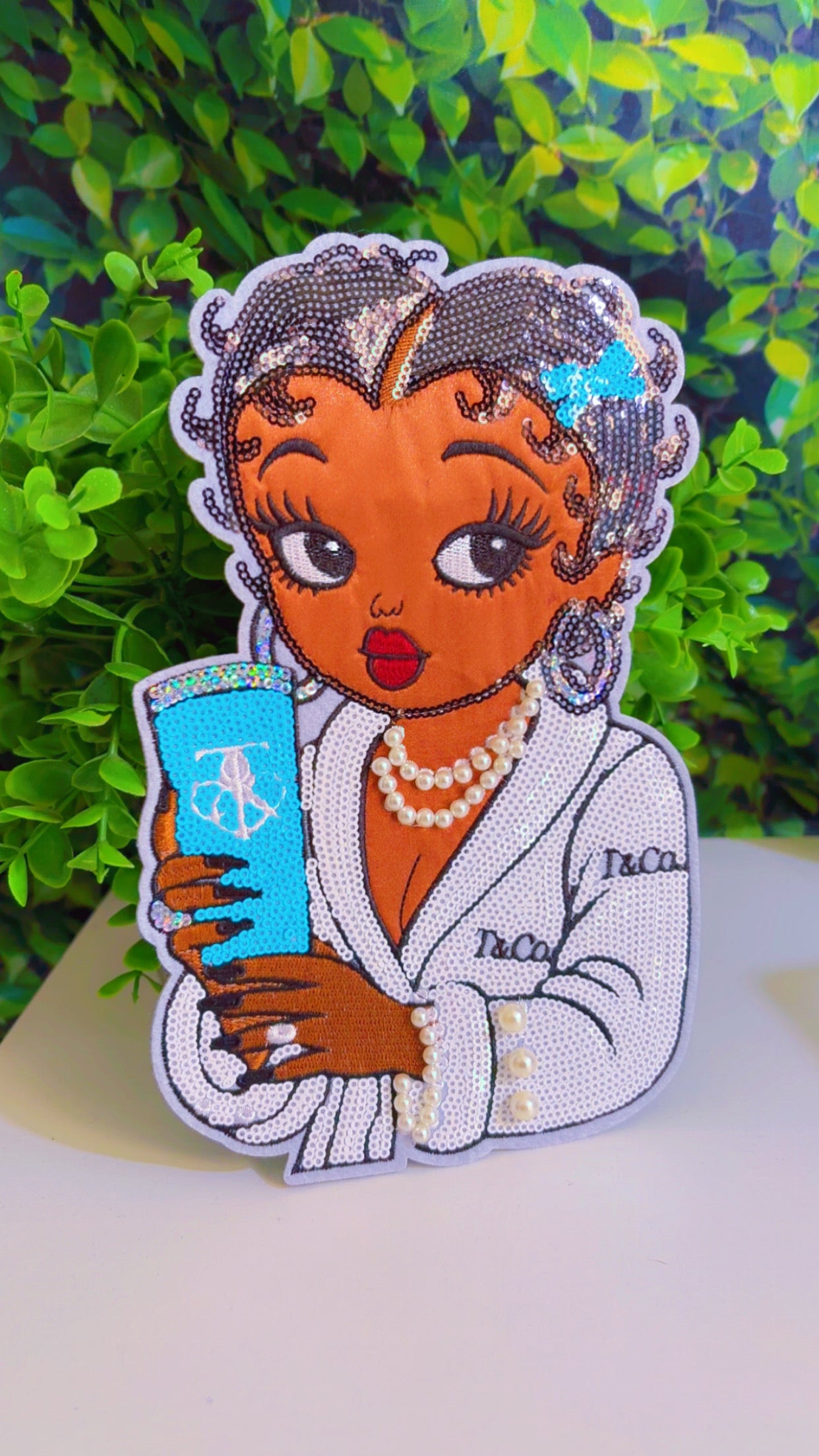 Tiff pearl Betty iron on patch