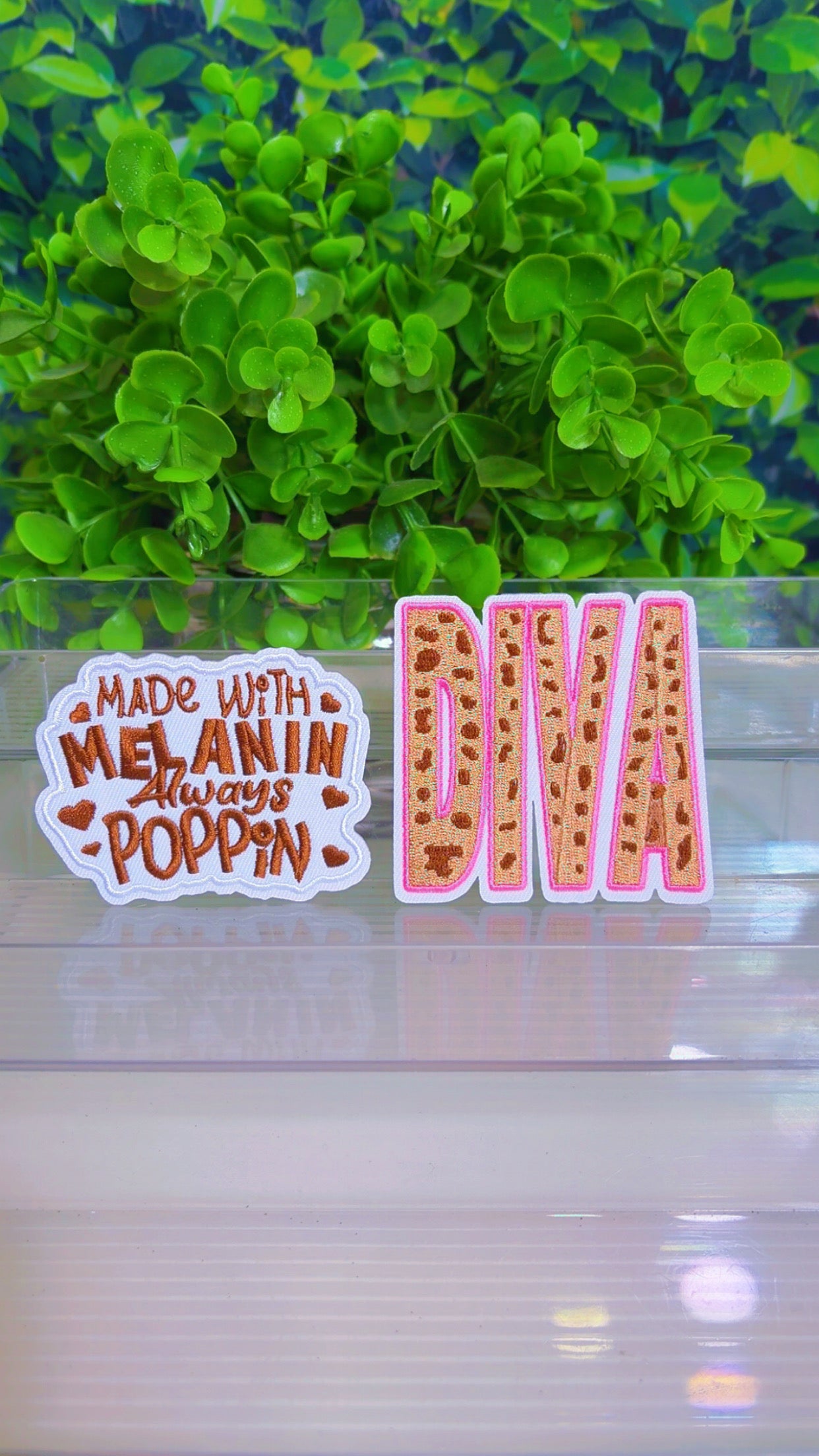 Made with Melanin Always Poppin iron on patch set