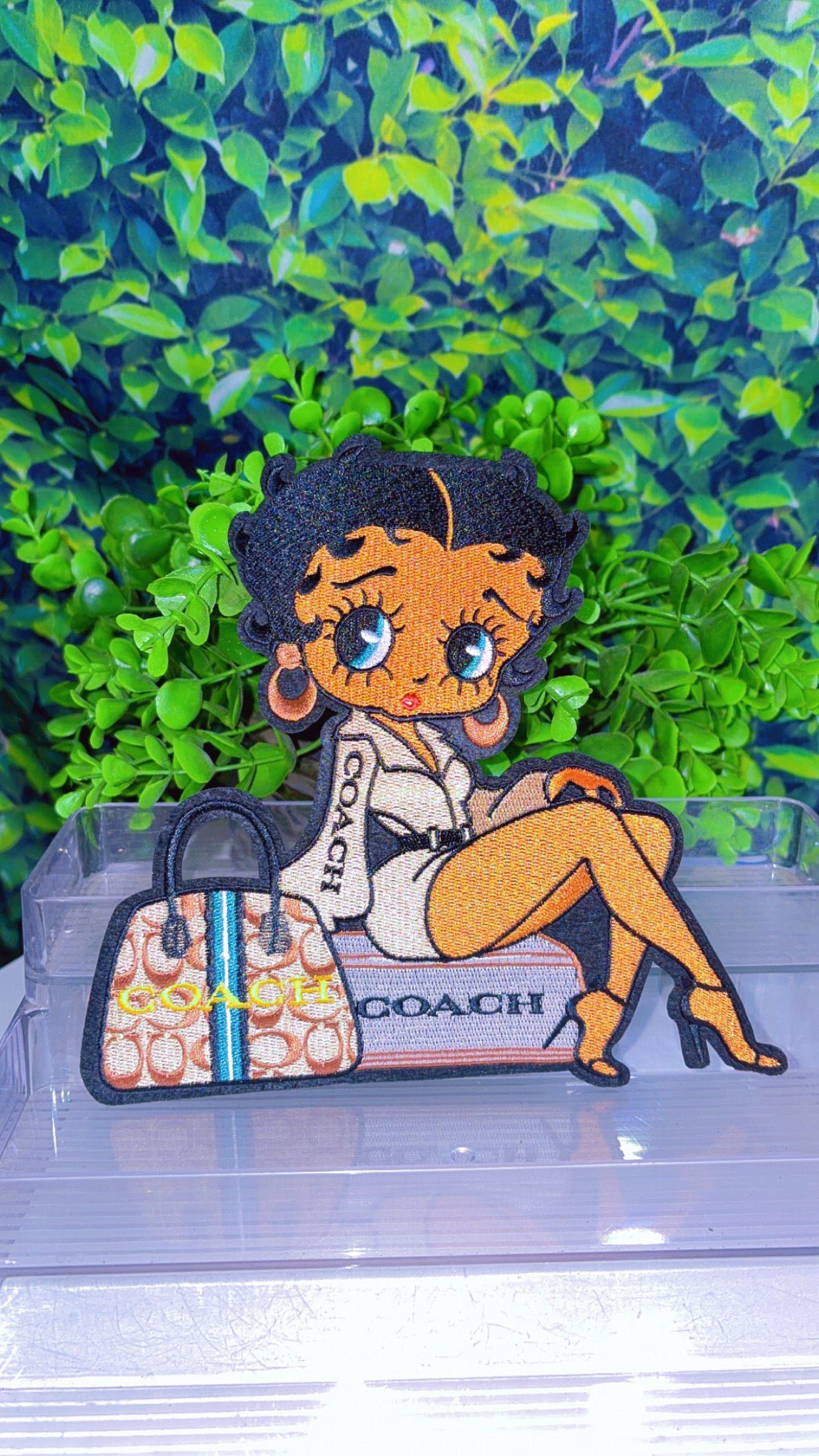 Betty 8 inch iron on patch