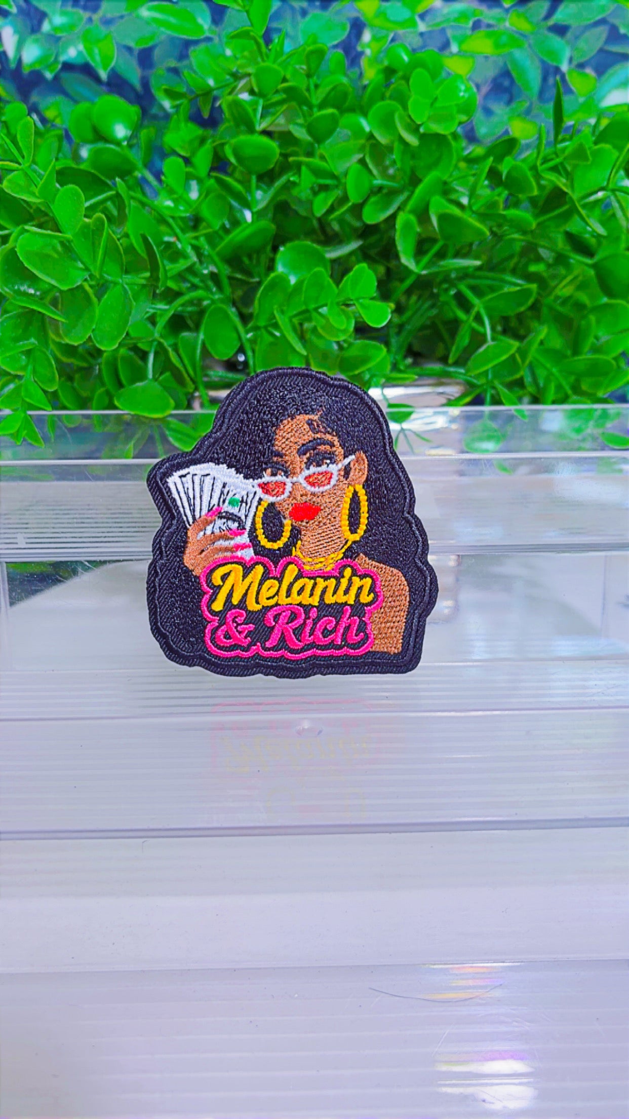 Melanin rich iron on patch