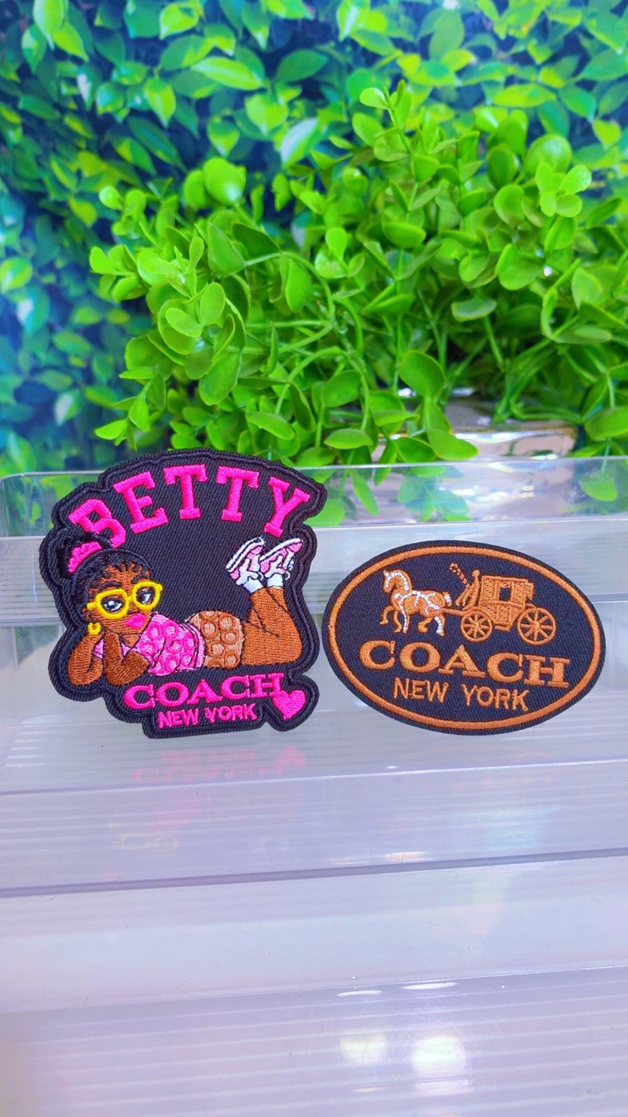 Betty iron on patch set