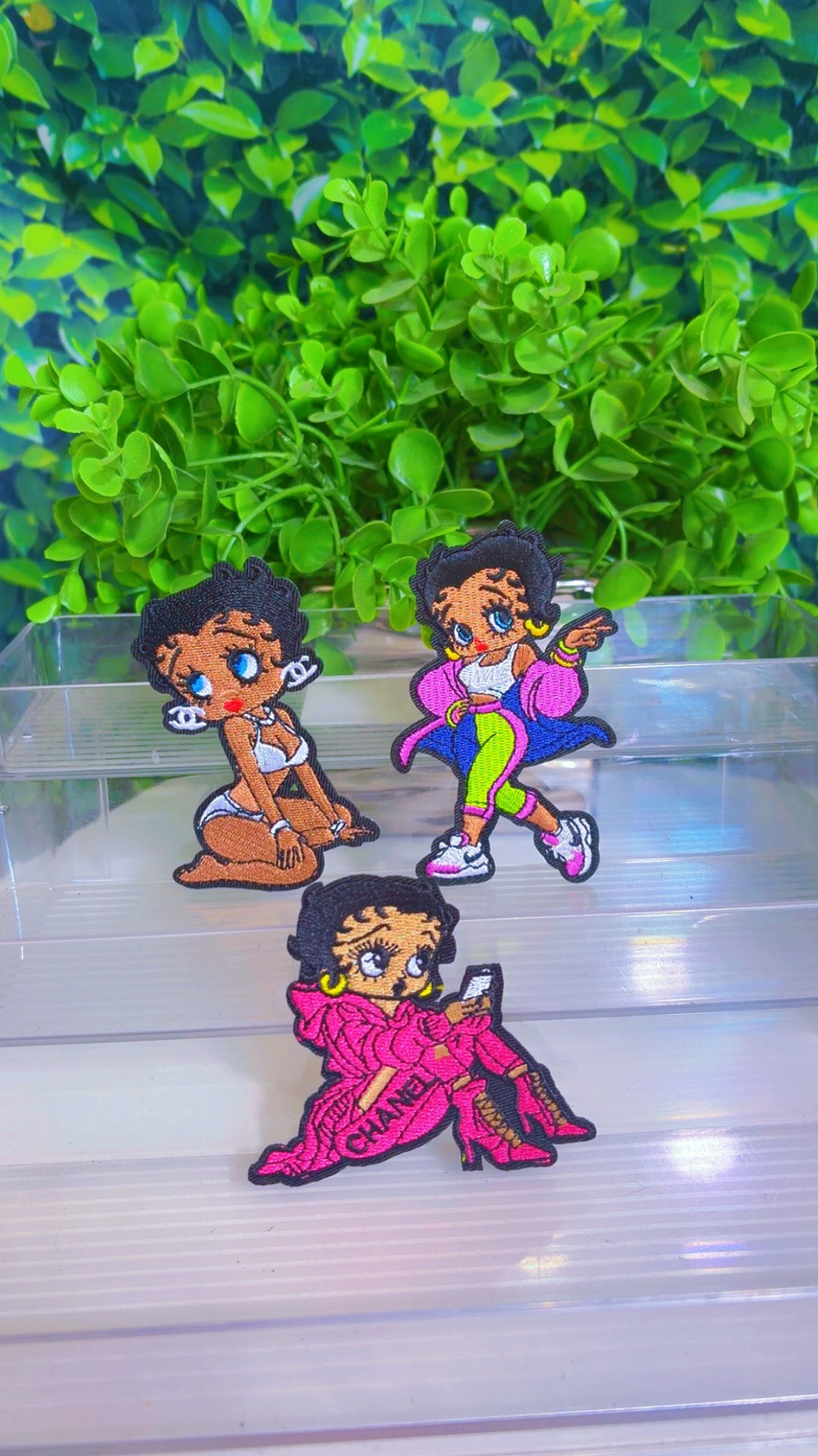 Betty Boop iron on patch set