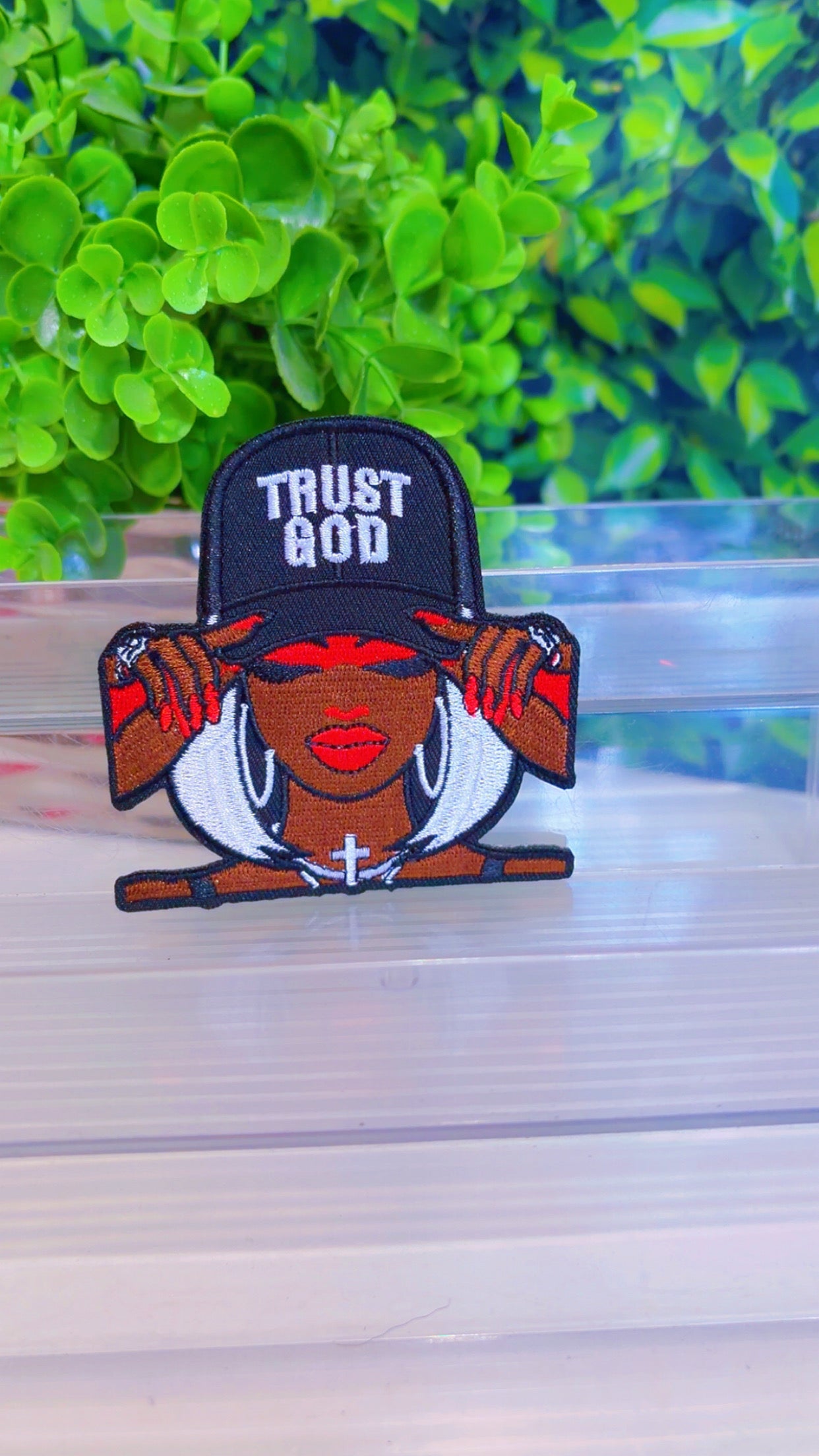 Trust God iron on patch