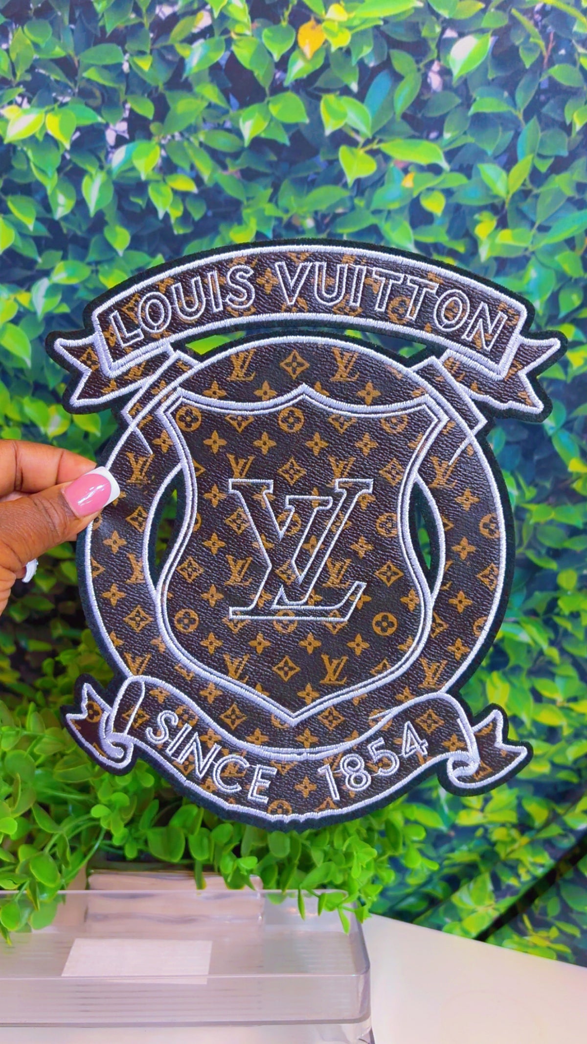 Big lux iron on patch