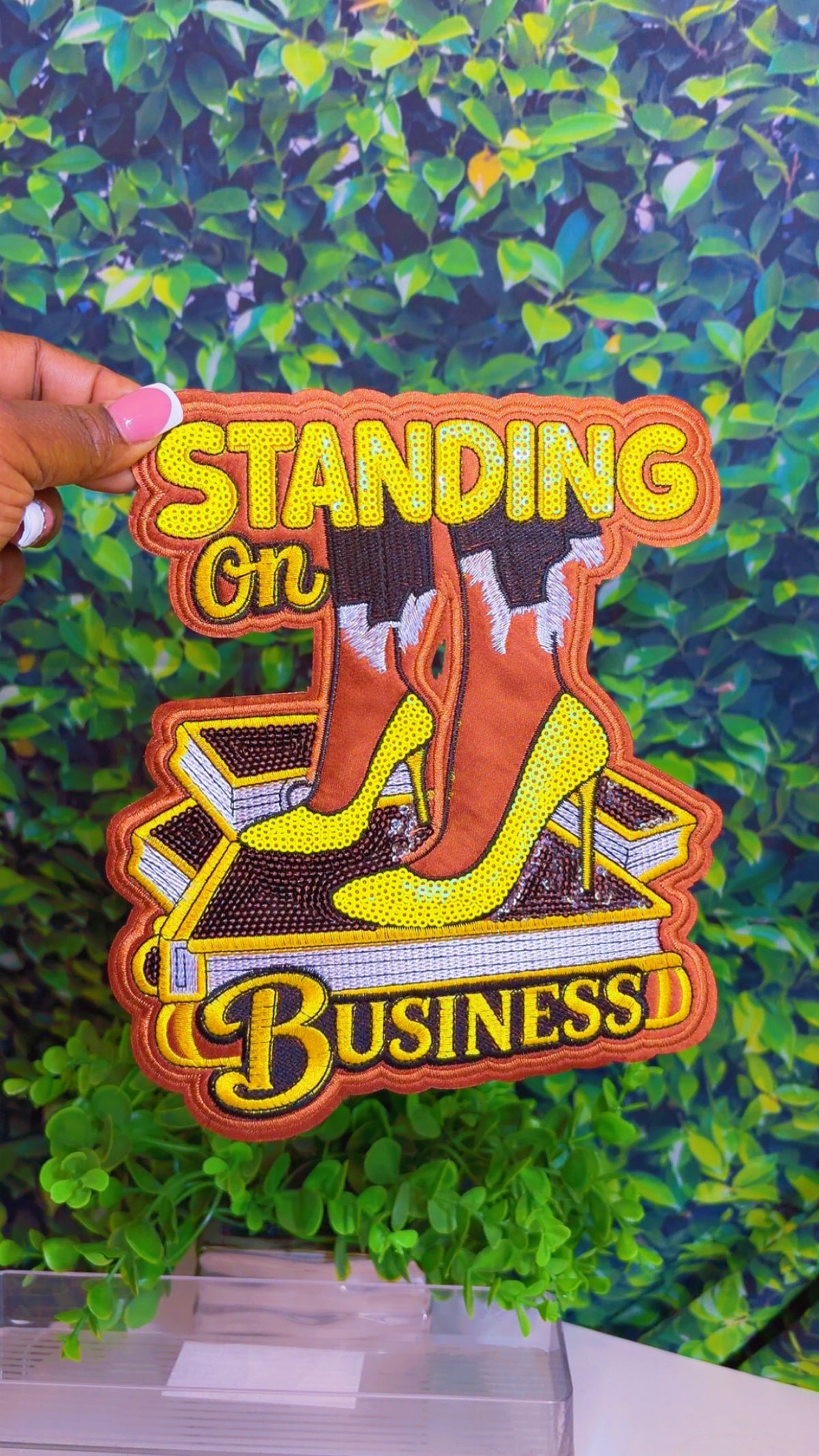 Standing on business big iron on patch