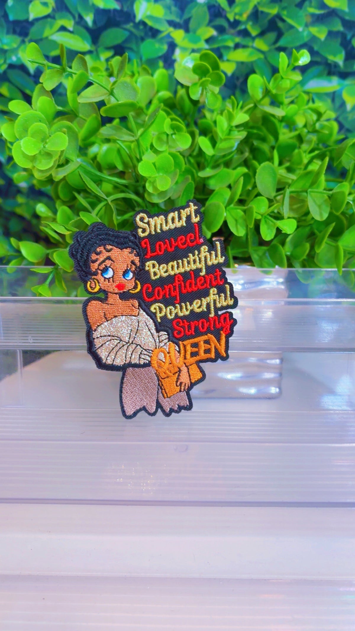 Statement iron on patch