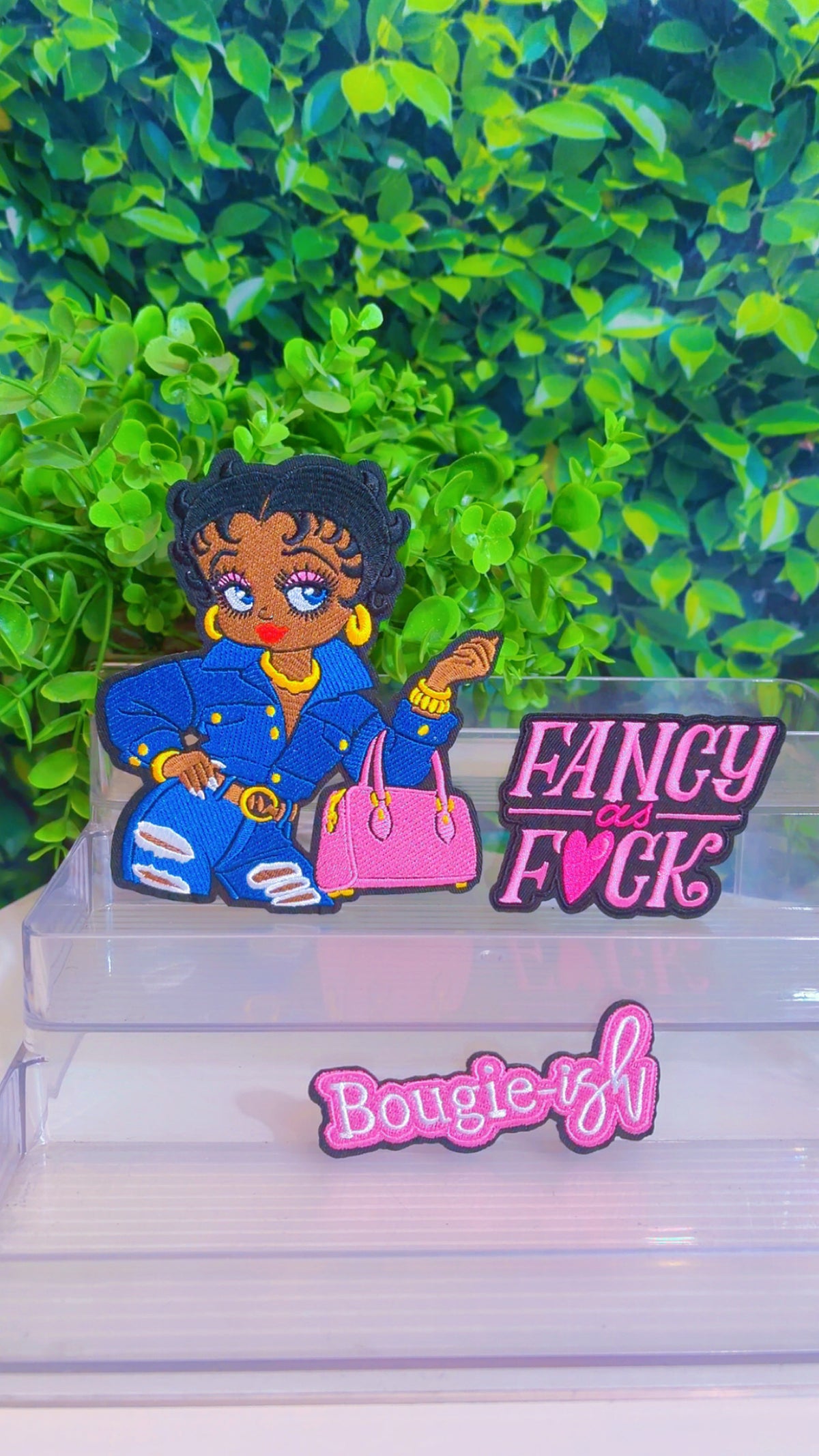 Bougie-ish iron on patch set