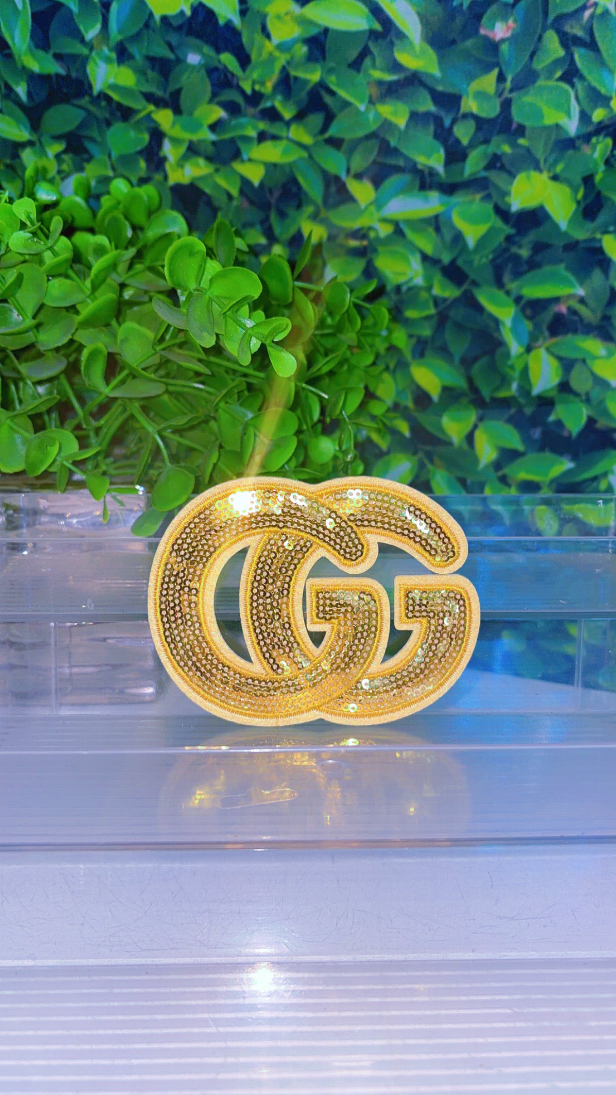 G sequin iron on patch (4 color options)