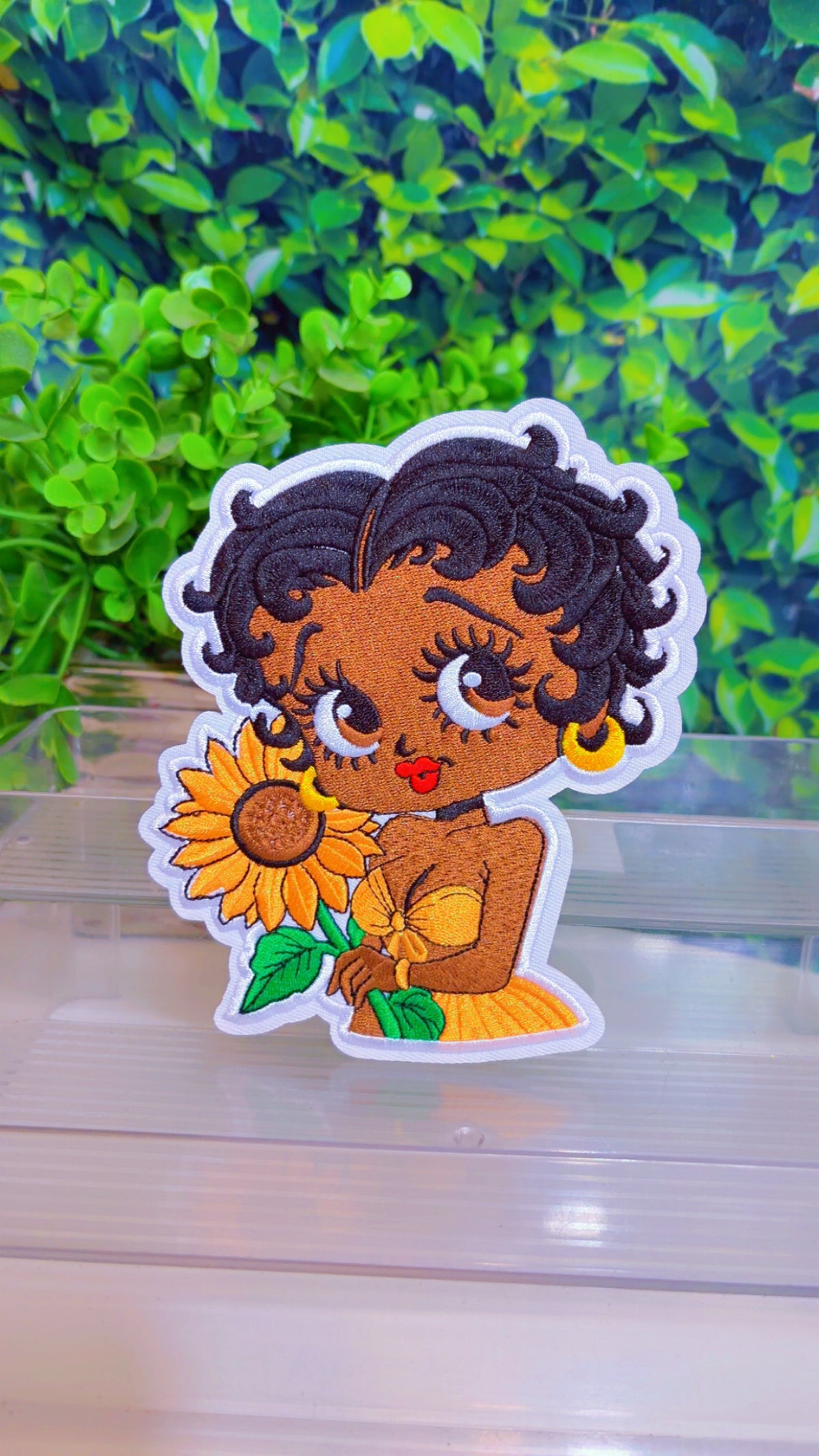 Sunflower medium size 6inch or small iron on patch
