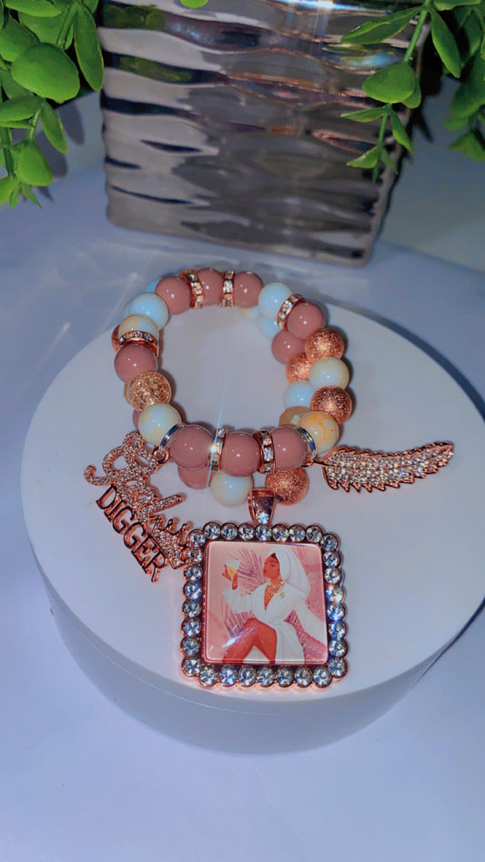 Goal digger charm bracelet set